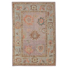 Oushak Rug Oriental Hand Knotted Turkish Oushak 4'2" x 6'1" #2327