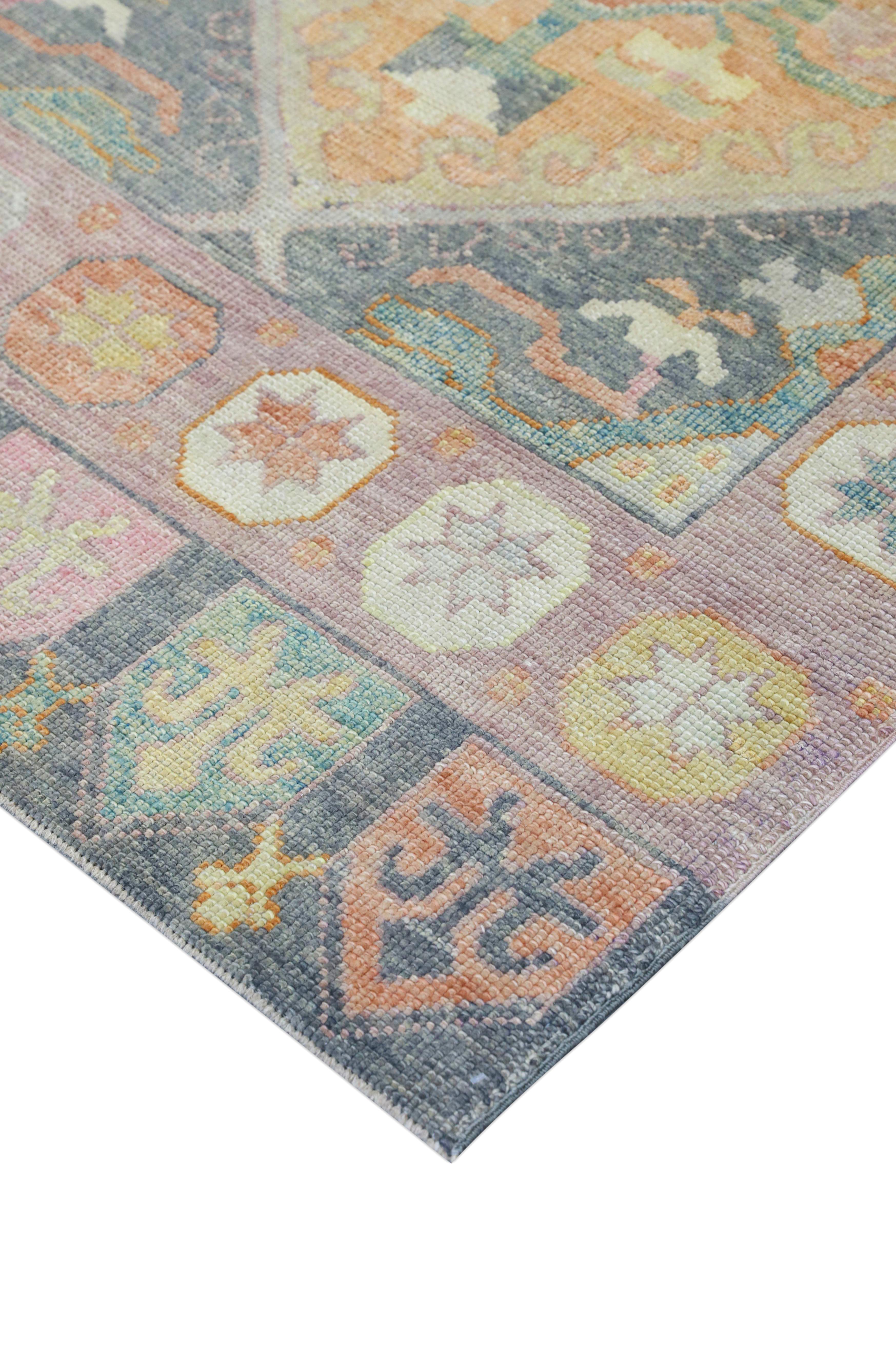 Oushak Rug Oriental Hand Knotted Turkish Oushak 4'2