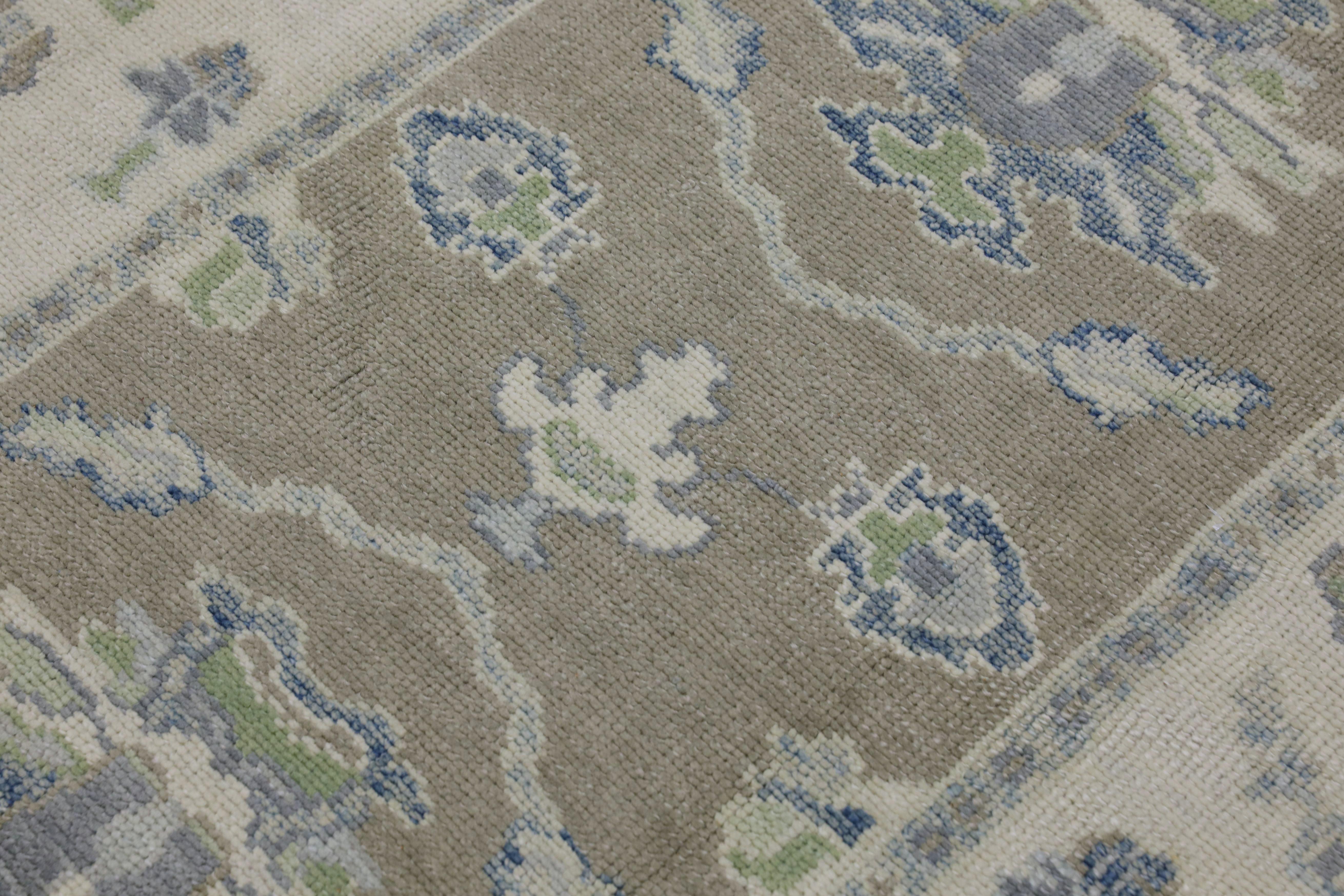 Oushak Rug Oriental Hand Knotted Turkish Oushak 4'3