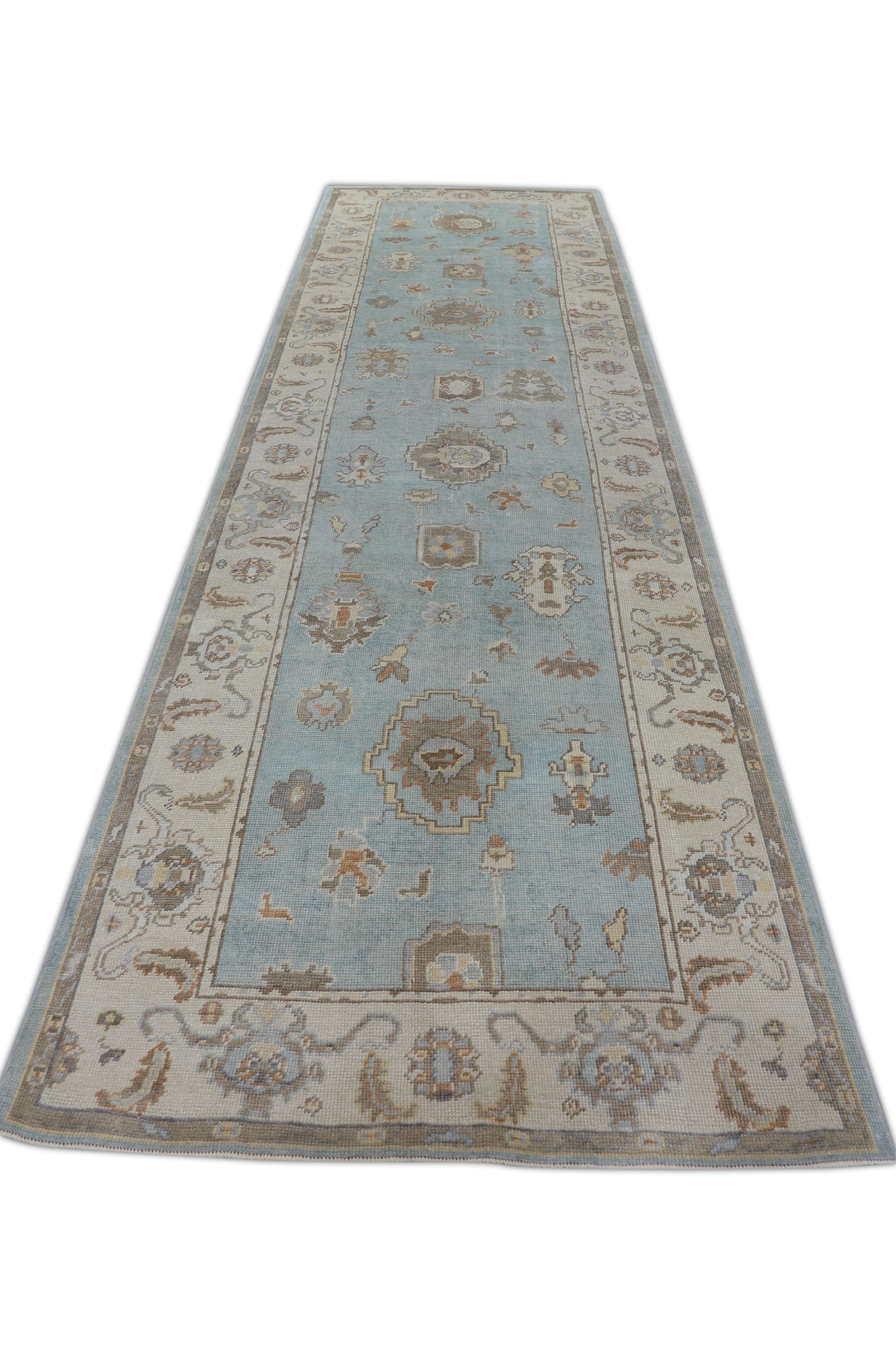 Tapis oriental noué à la main turc Oushak 4'7