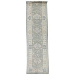 Oushak-Teppich Orientalischer handgeknüpfter türkischer Oushak 4'9" x 19' #7019, Oushak