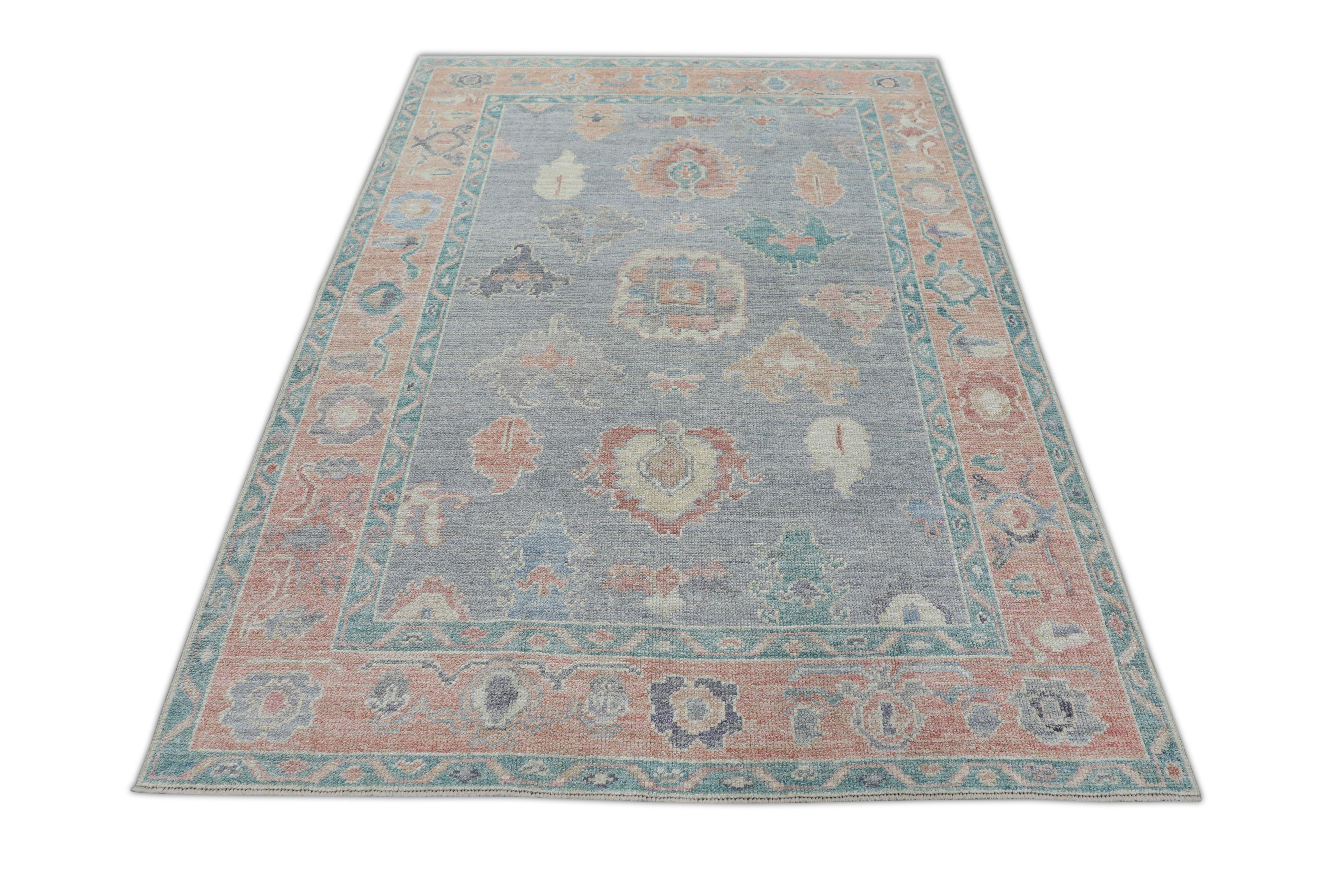 Oushak-Teppich Orientalischer handgeknüpfter türkischer Oushak 5' x 6'10