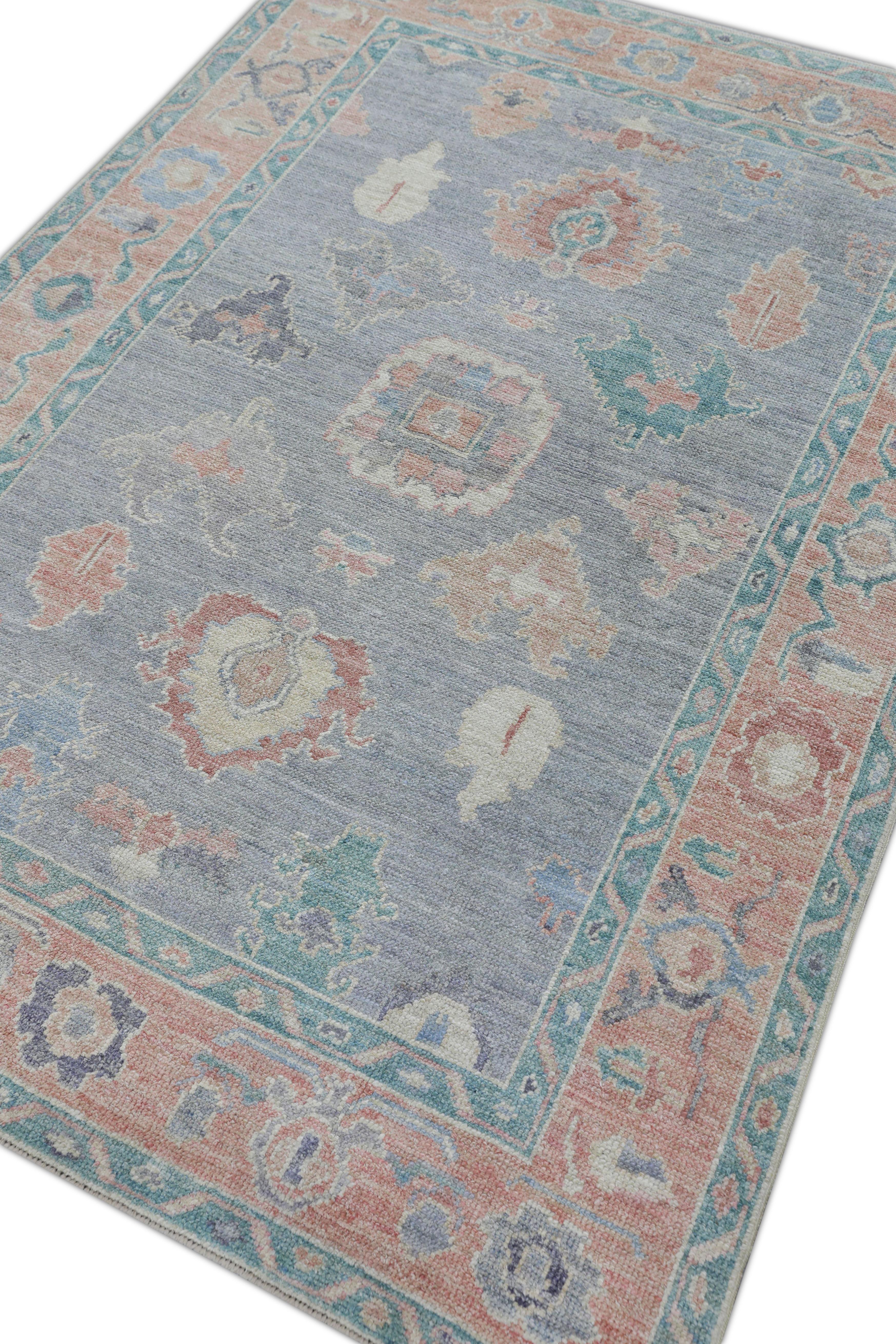 Oushak-Teppich Orientalischer handgeknüpfter türkischer Oushak 5' x 6'10