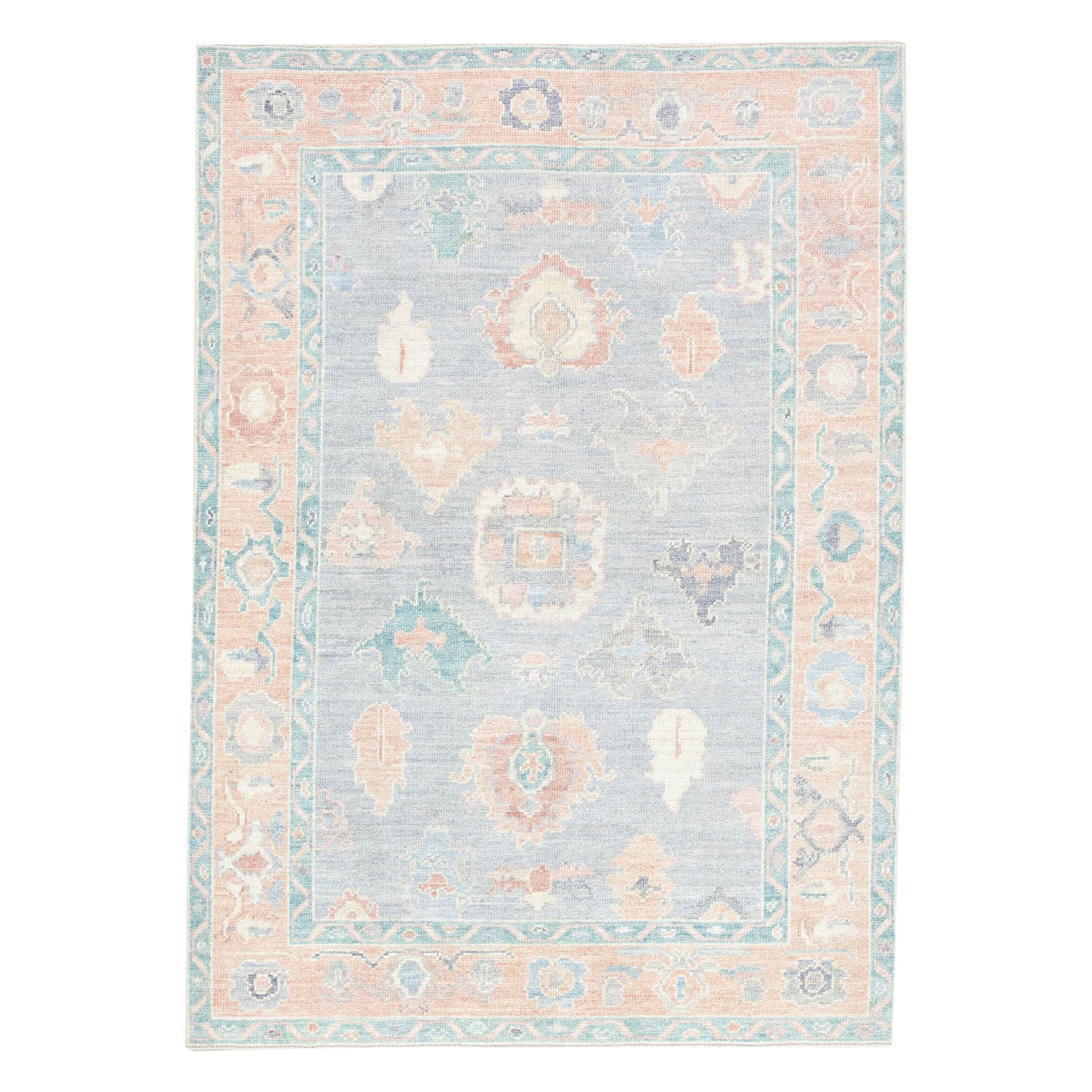 Oushak-Teppich Orientalischer handgeknüpfter türkischer Oushak 5' x 6'10" #2715
