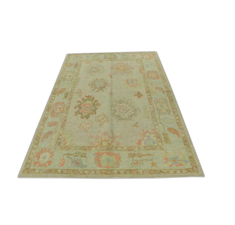 Oushak-Teppich Orientalischer handgeknüpfter türkischer Oushak 5' x 6'10