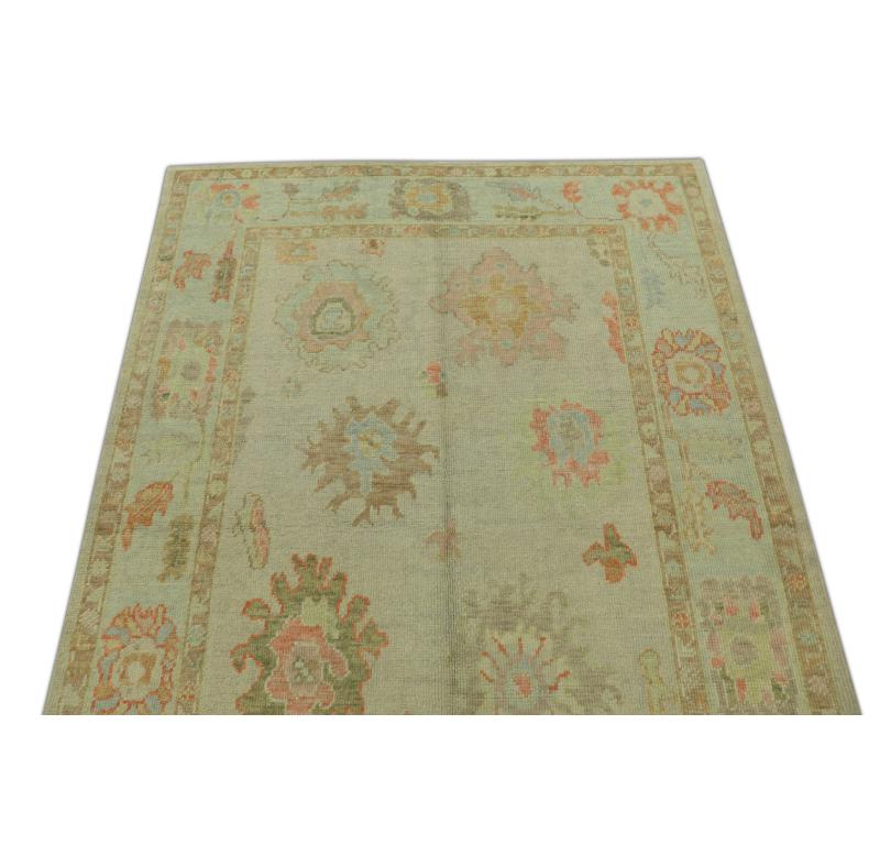 Oushak-Teppich Orientalischer handgeknüpfter türkischer Oushak 5' x 6'10