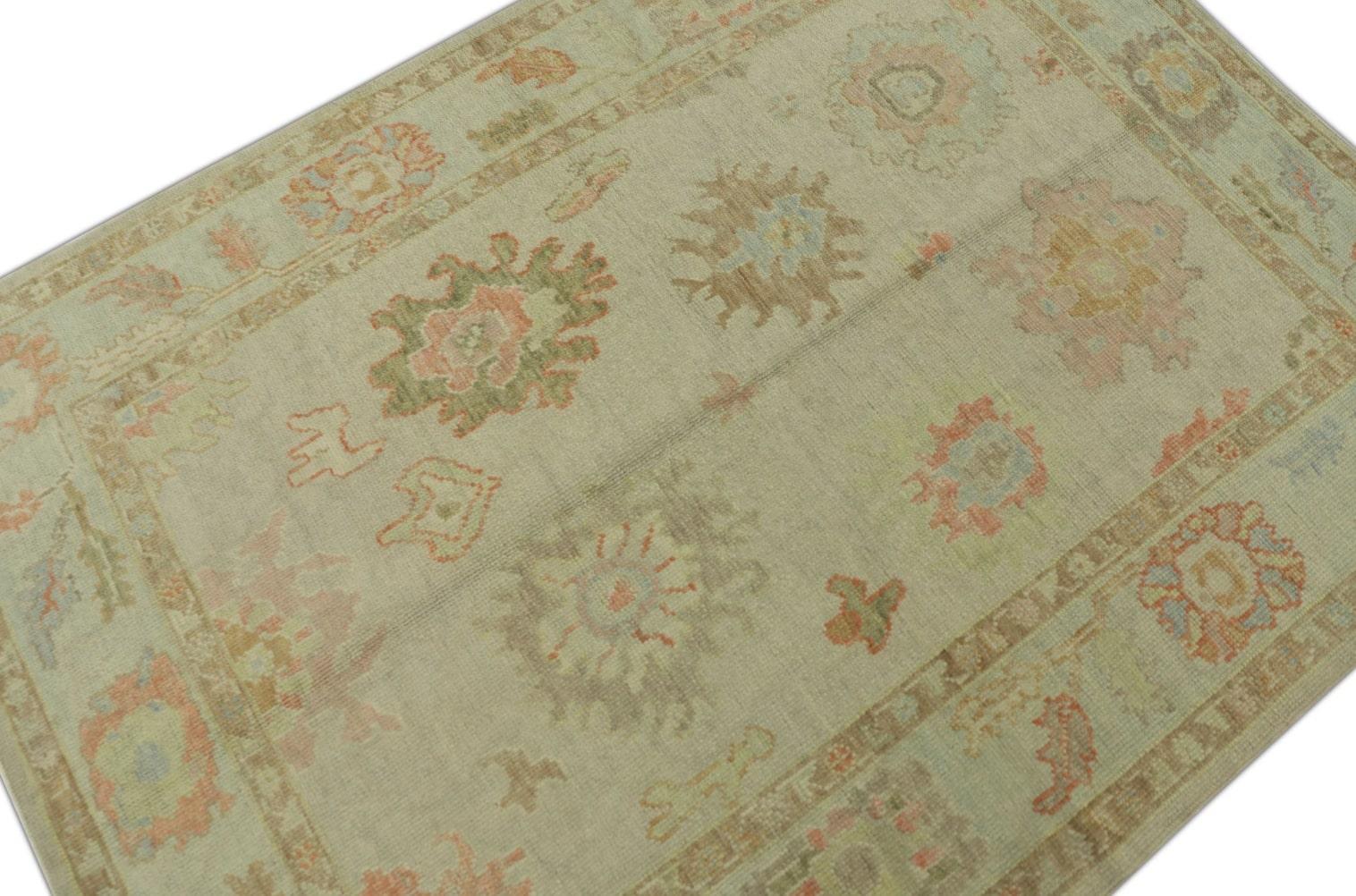 Oushak-Teppich Orientalischer handgeknüpfter türkischer Oushak 5' x 6'10