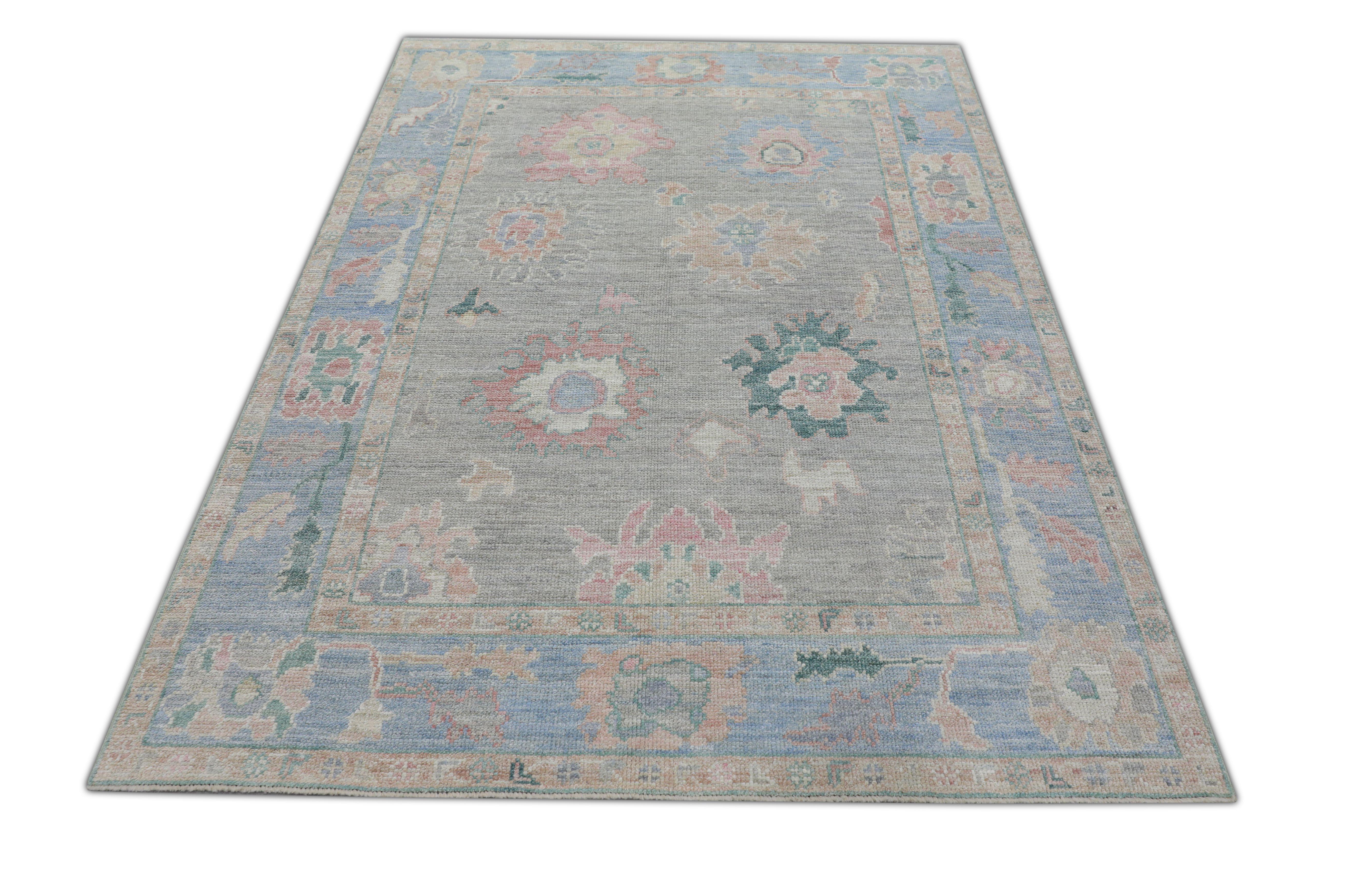 Oushak-Teppich Orientalischer handgeknüpfter türkischer Oushak 5' x 6'11