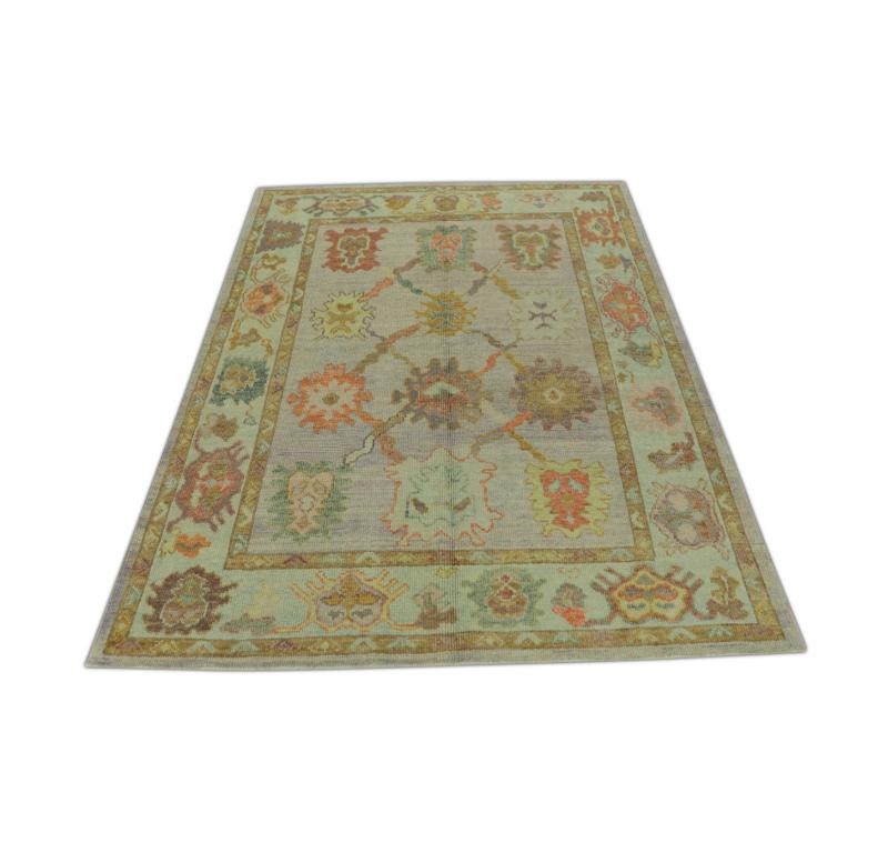 Oushak-Teppich Orientalischer handgeknüpfter türkischer Oushak 5' x 6'5