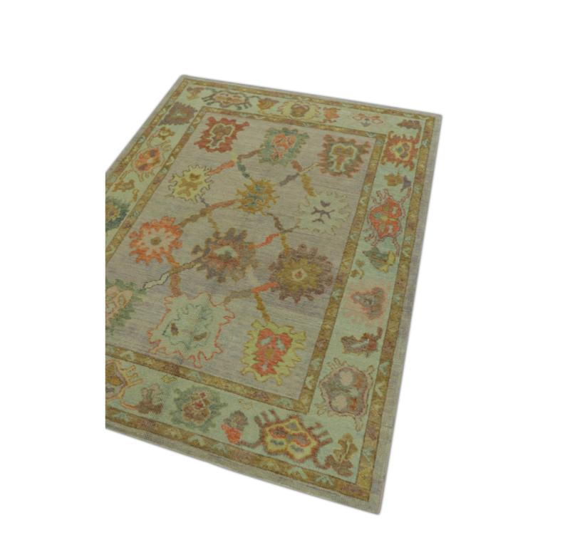 Oushak-Teppich Orientalischer handgeknüpfter türkischer Oushak 5' x 6'5