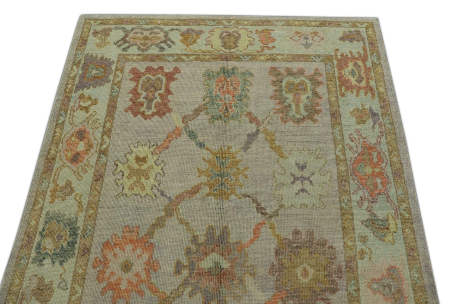 Oushak-Teppich Orientalischer handgeknüpfter türkischer Oushak 5' x 6'5