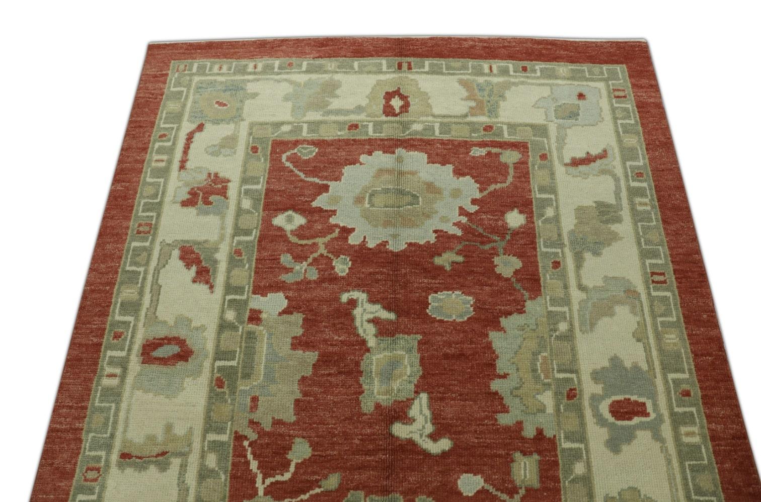 Oushak-Teppich Orientalischer handgeknüpfter türkischer Oushak 5' x 6'8