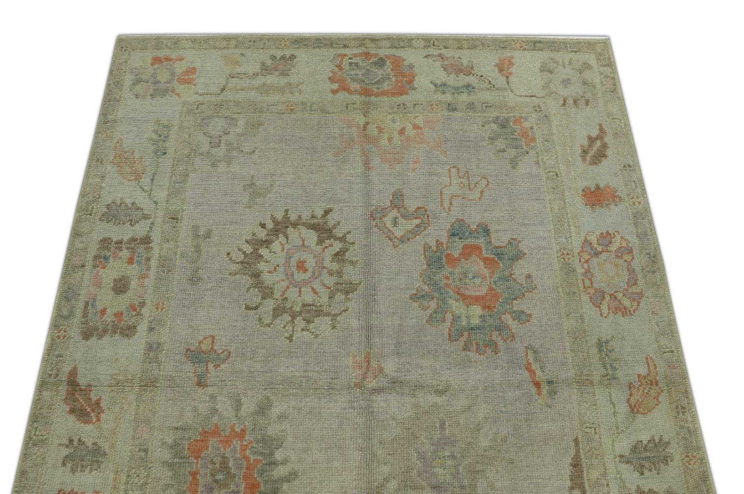 Tappeto Oushak Orientale annodato a mano Turco Oushak 5' x 6'9
