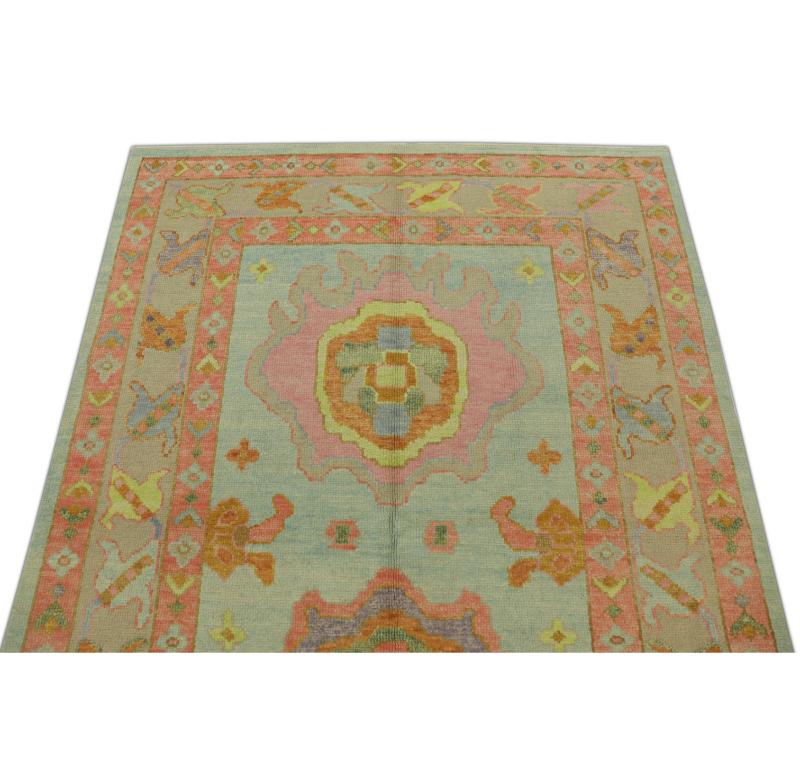 Oushak-Teppich Orientalischer handgeknüpfter türkischer Oushak 5' x 6'9