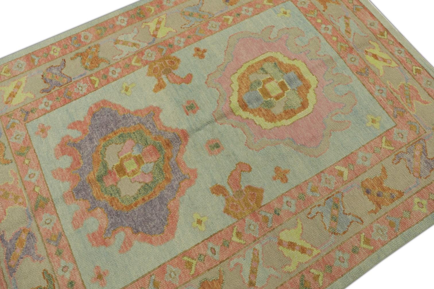 Oushak-Teppich Orientalischer handgeknüpfter türkischer Oushak 5' x 6'9