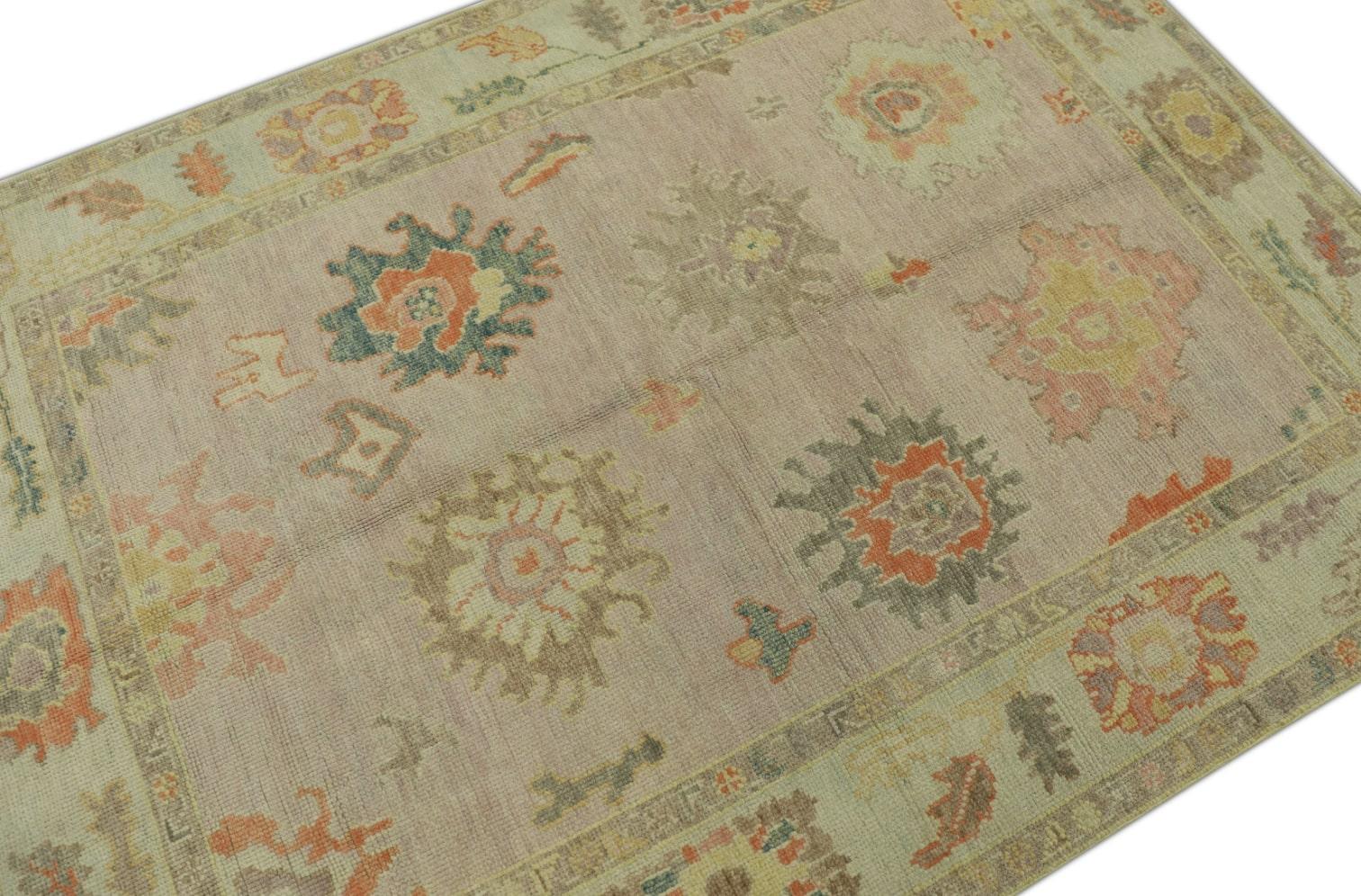 Oushak-Teppich Orientalischer handgeknüpfter türkischer Oushak 5' x 7' #534 (Handgeknüpft) im Angebot