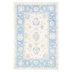 Oushak-Teppich Orientalischer handgeknüpfter türkischer Oushak 5' x 7'8" #2936