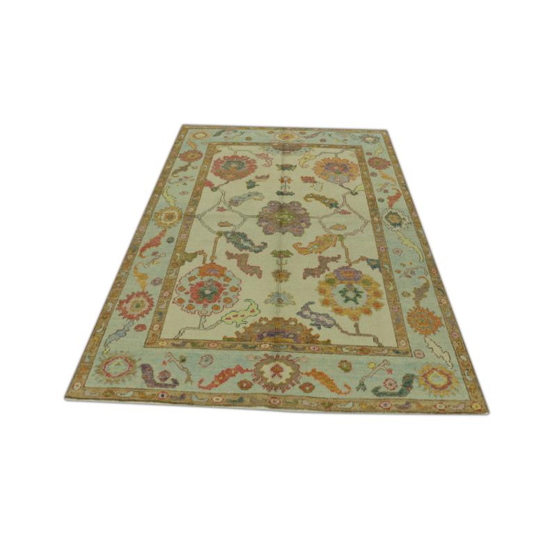 Oushak-Teppich Orientalischer handgeknüpfter türkischer Oushak 5'1