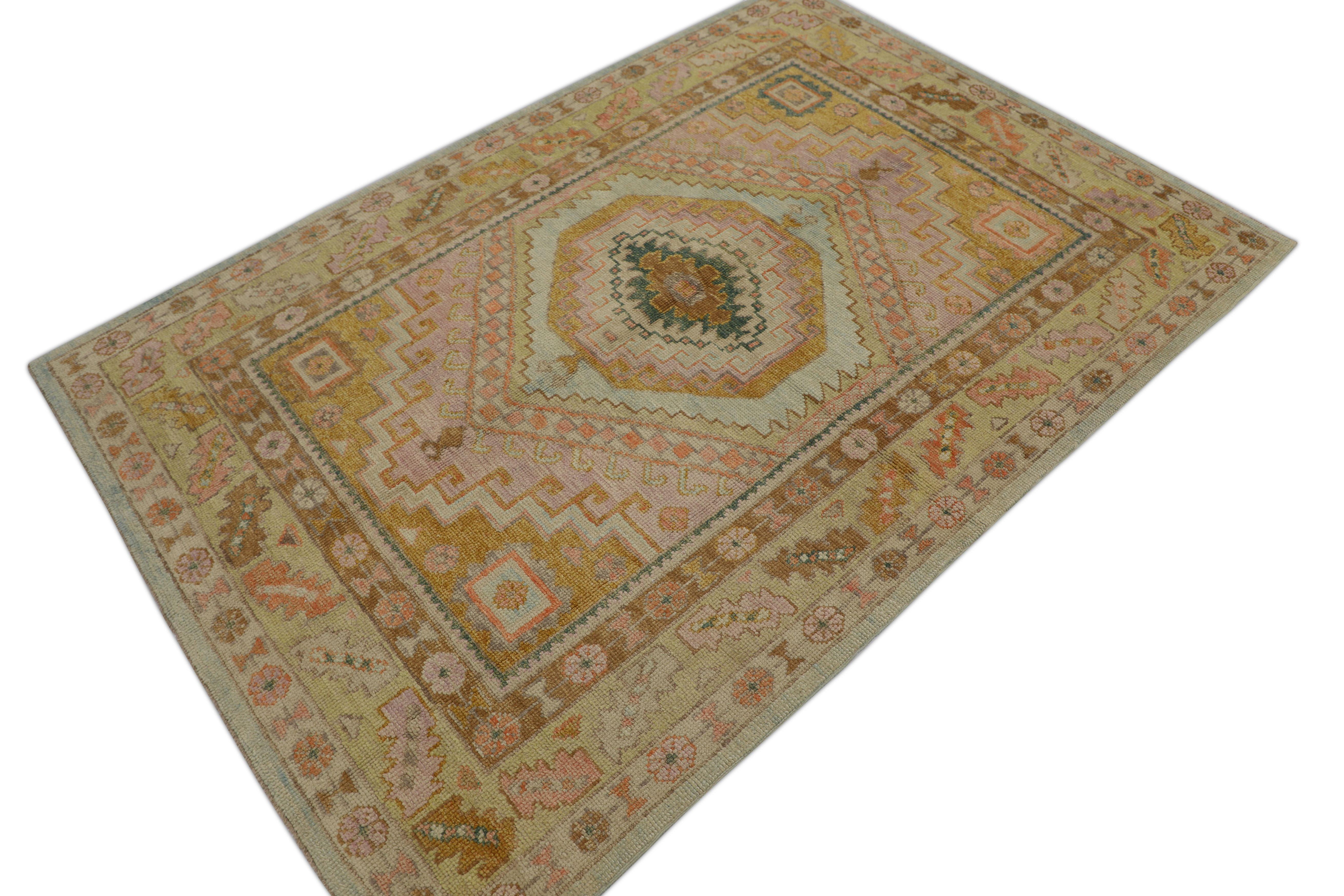 Oushak-Teppich Orientalischer handgeknüpfter türkischer Oushak 5'1