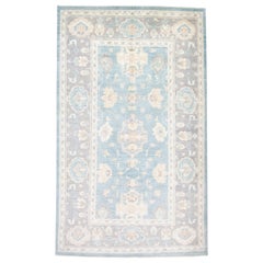 Oushak-Teppich Orientalischer handgeknüpfter türkischer Oushak 5'11" x 9'11" #3060