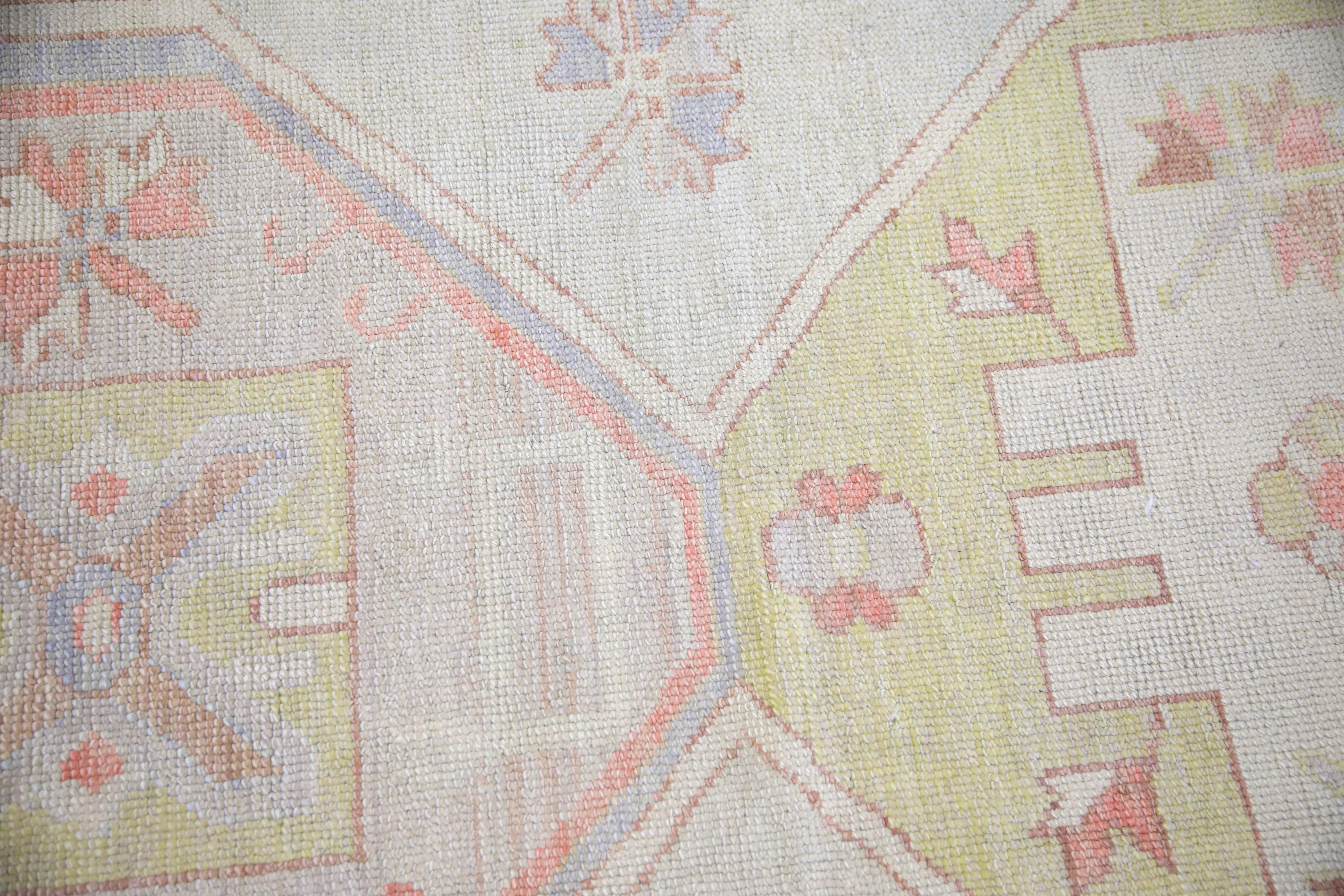Oushak Rug Oriental Hand Knotted Turkish Oushak 5'2