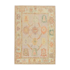 Oushak-Teppich Orientalischer handgeknüpfter türkischer Oushak 5'2" x 7' #936