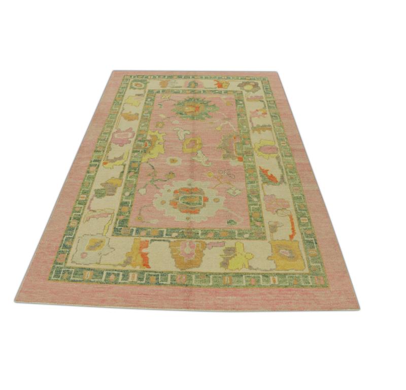 Oushak Rug Oriental Hand Knotted Turkish Oushak 5'2