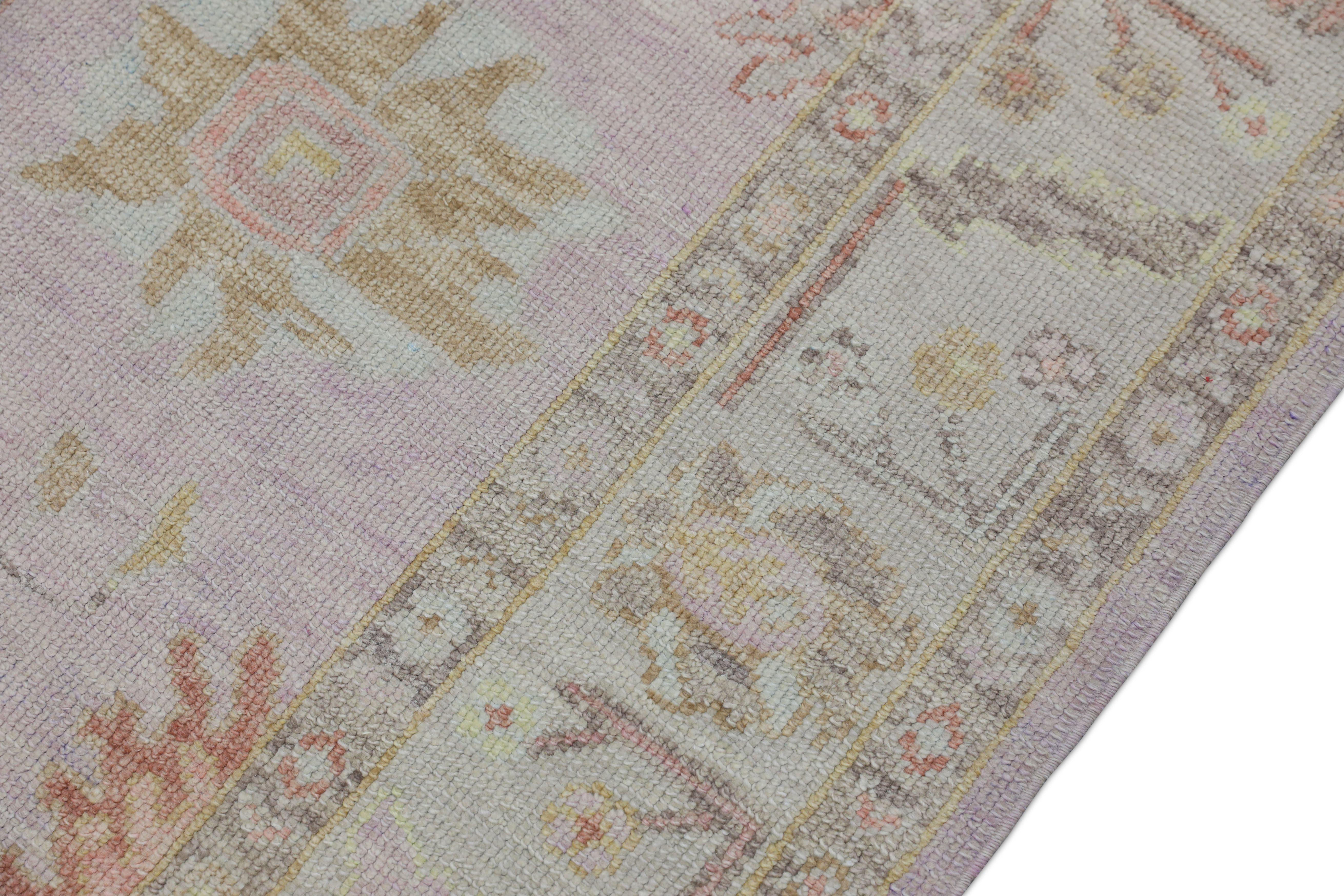Tapis oriental noué à la main turc Oushak 5'3