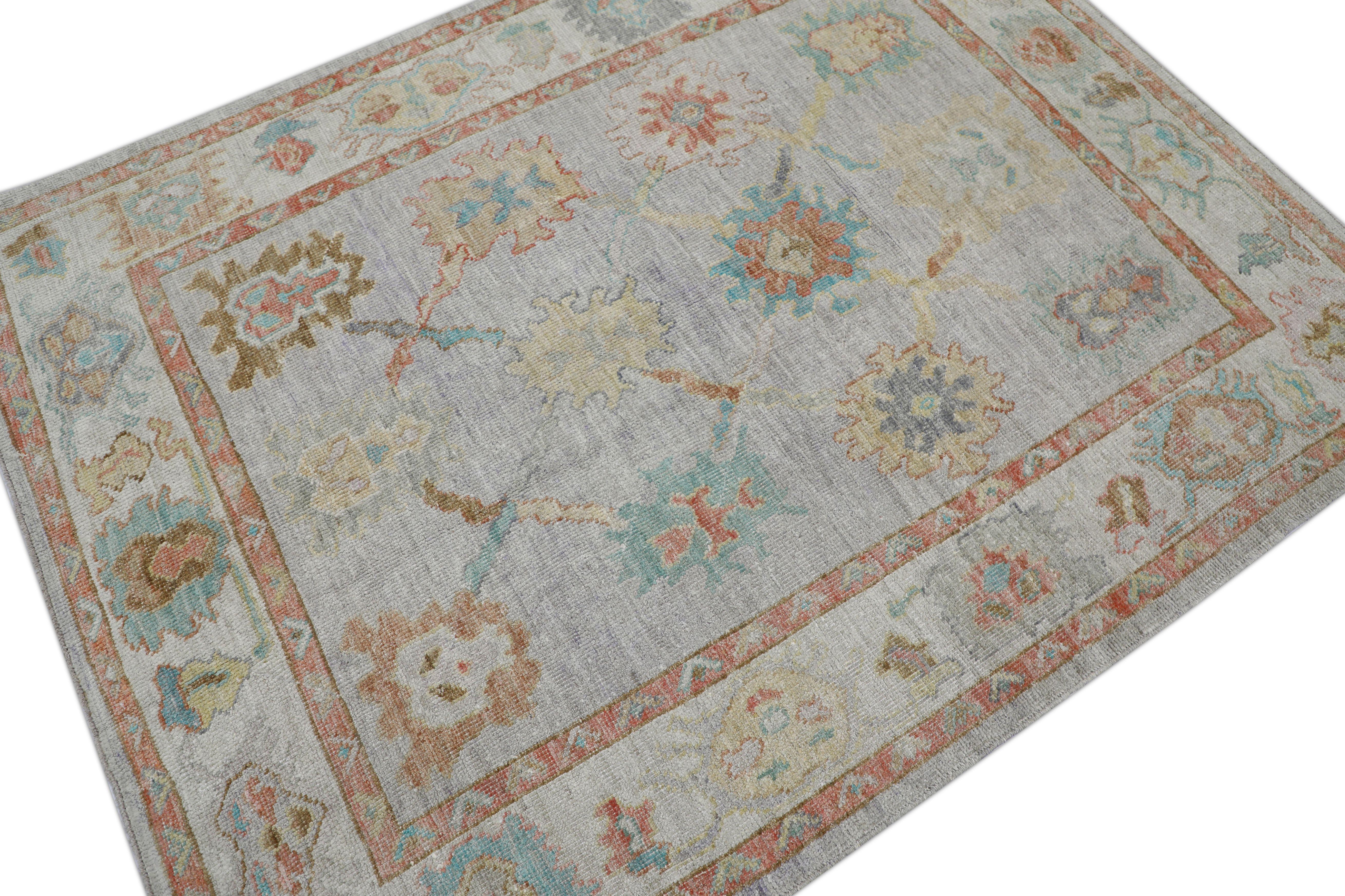 Oushak-Teppich Orientalischer handgeknüpfter türkischer Oushak 5'4