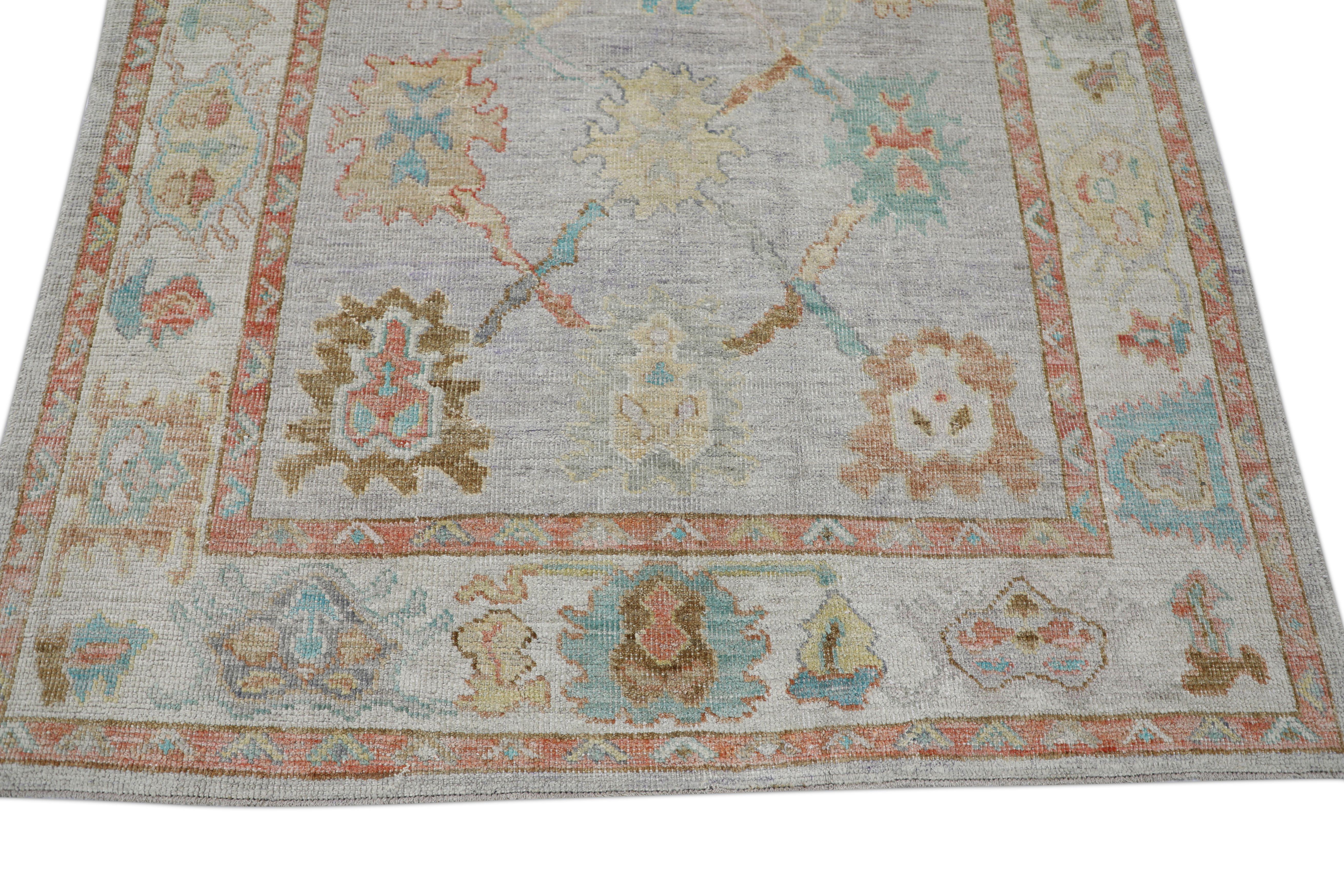 Oushak-Teppich Orientalischer handgeknüpfter türkischer Oushak 5'4