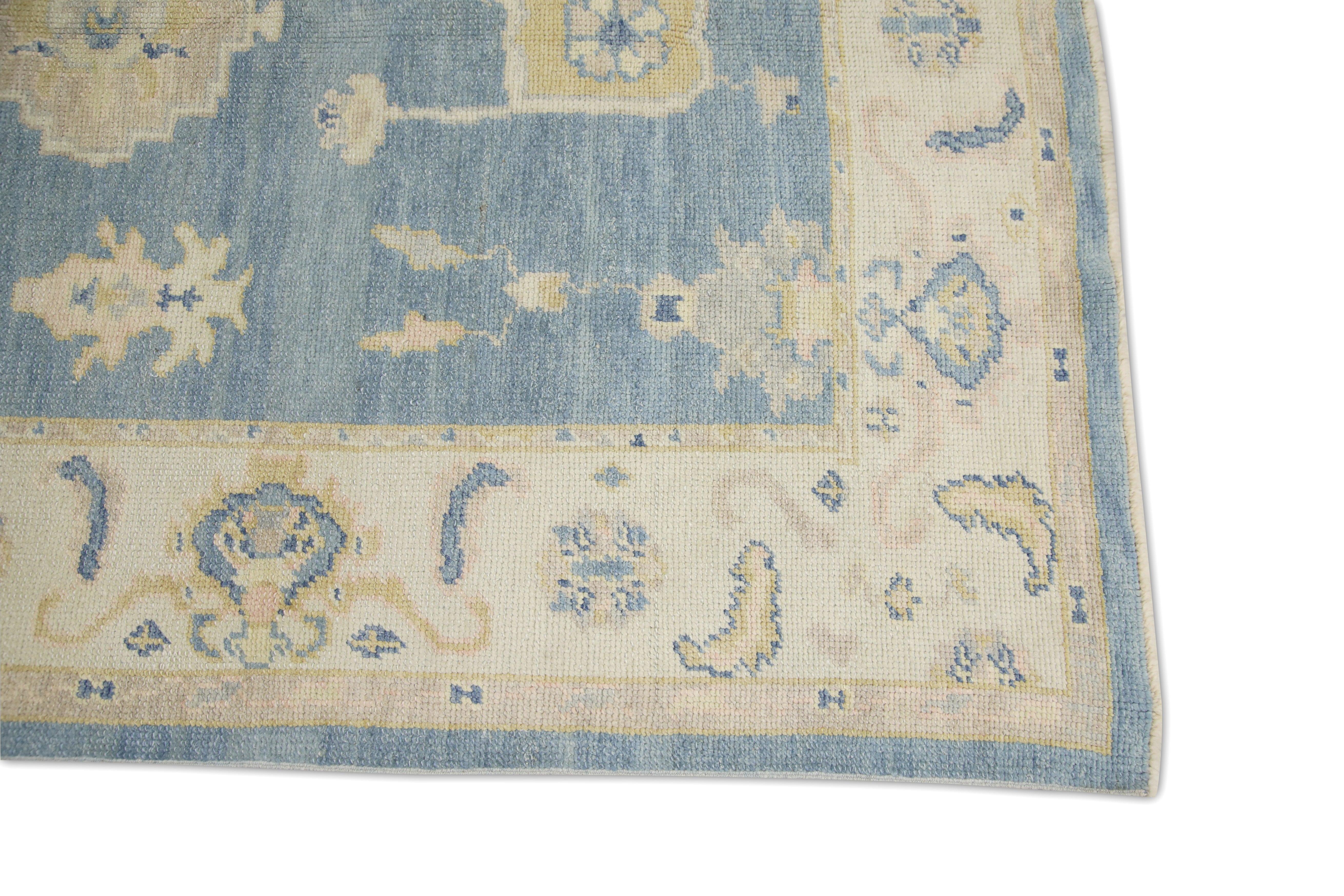 Turc Tapis oriental noué à la main turc Oushak 5'5