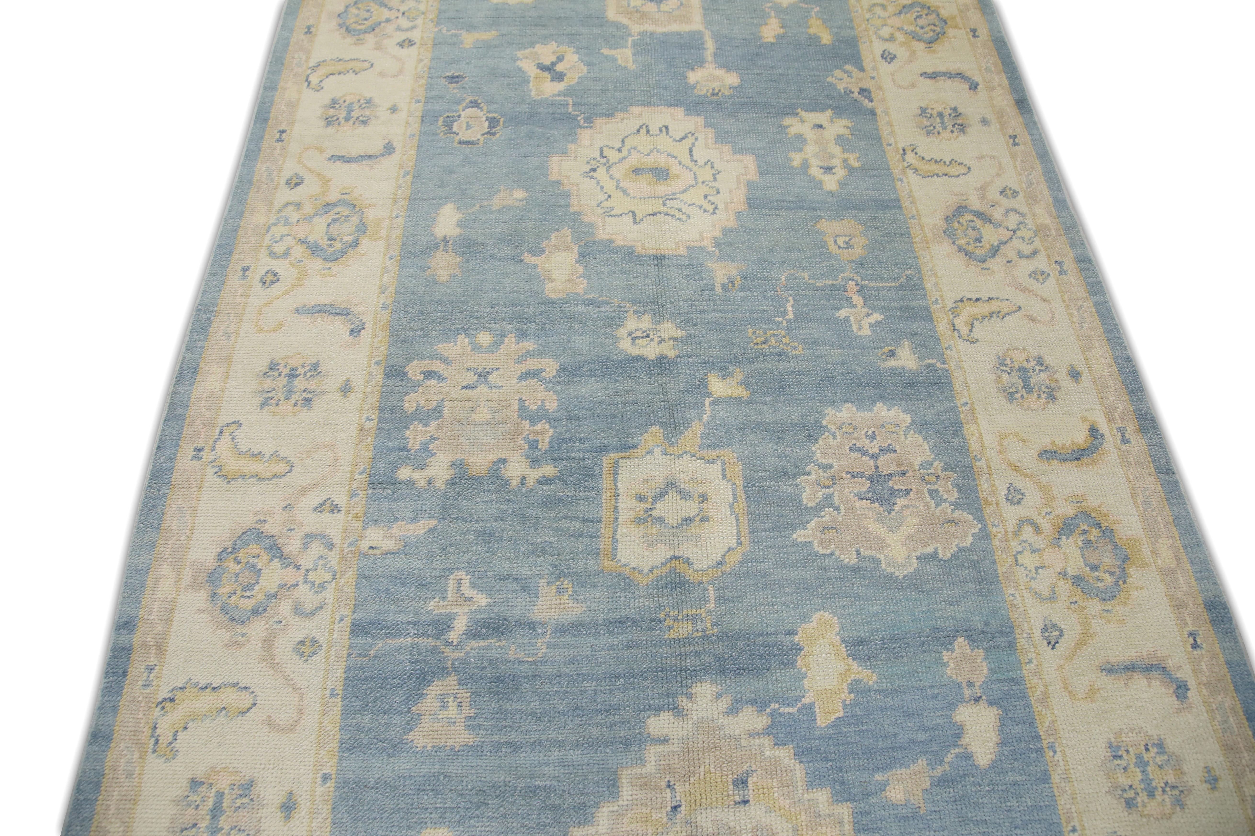Tapis oriental noué à la main turc Oushak 5'5
