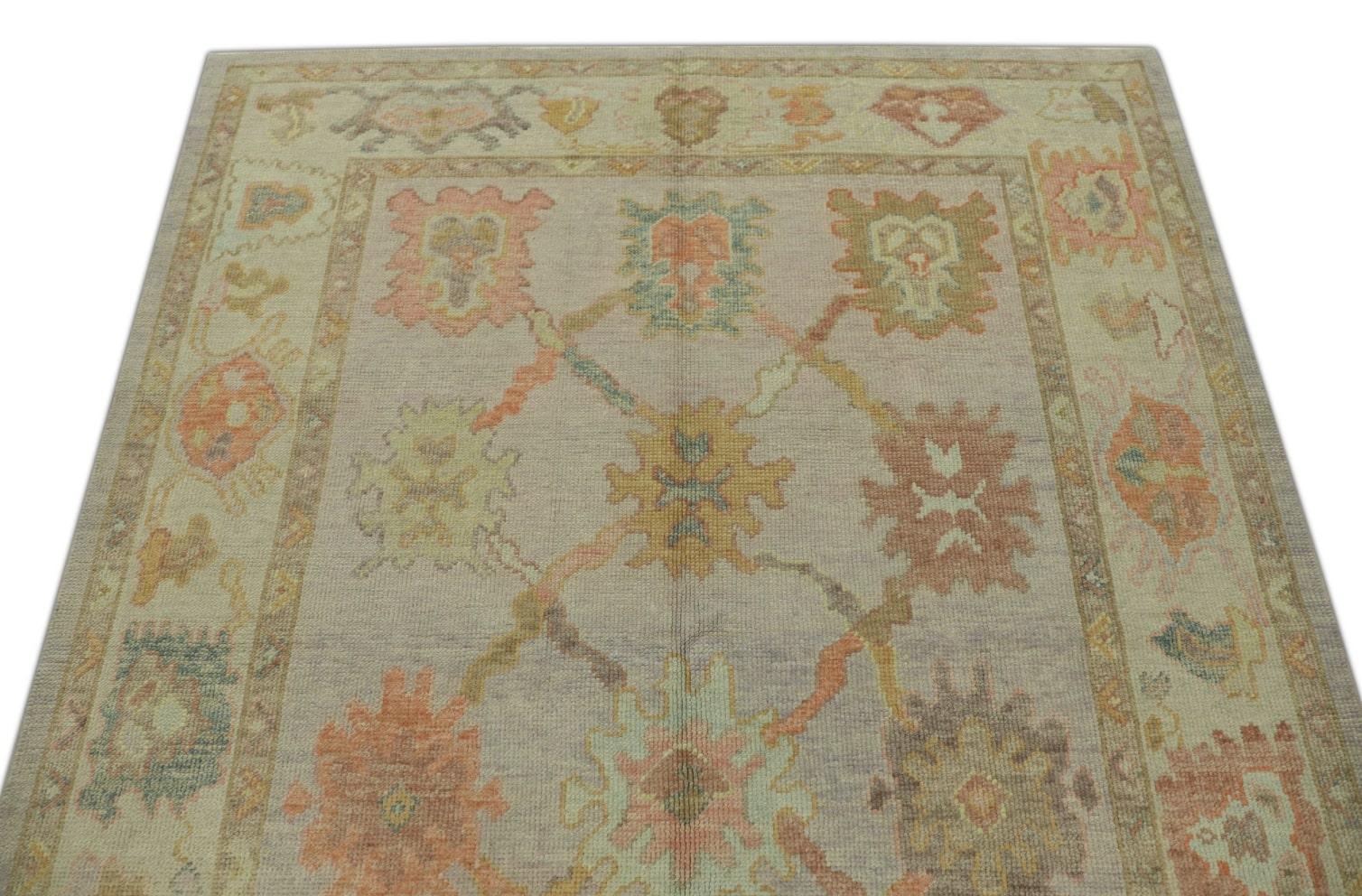 Oushak-Teppich Orientalischer handgeknüpfter türkischer Oushak 5'5