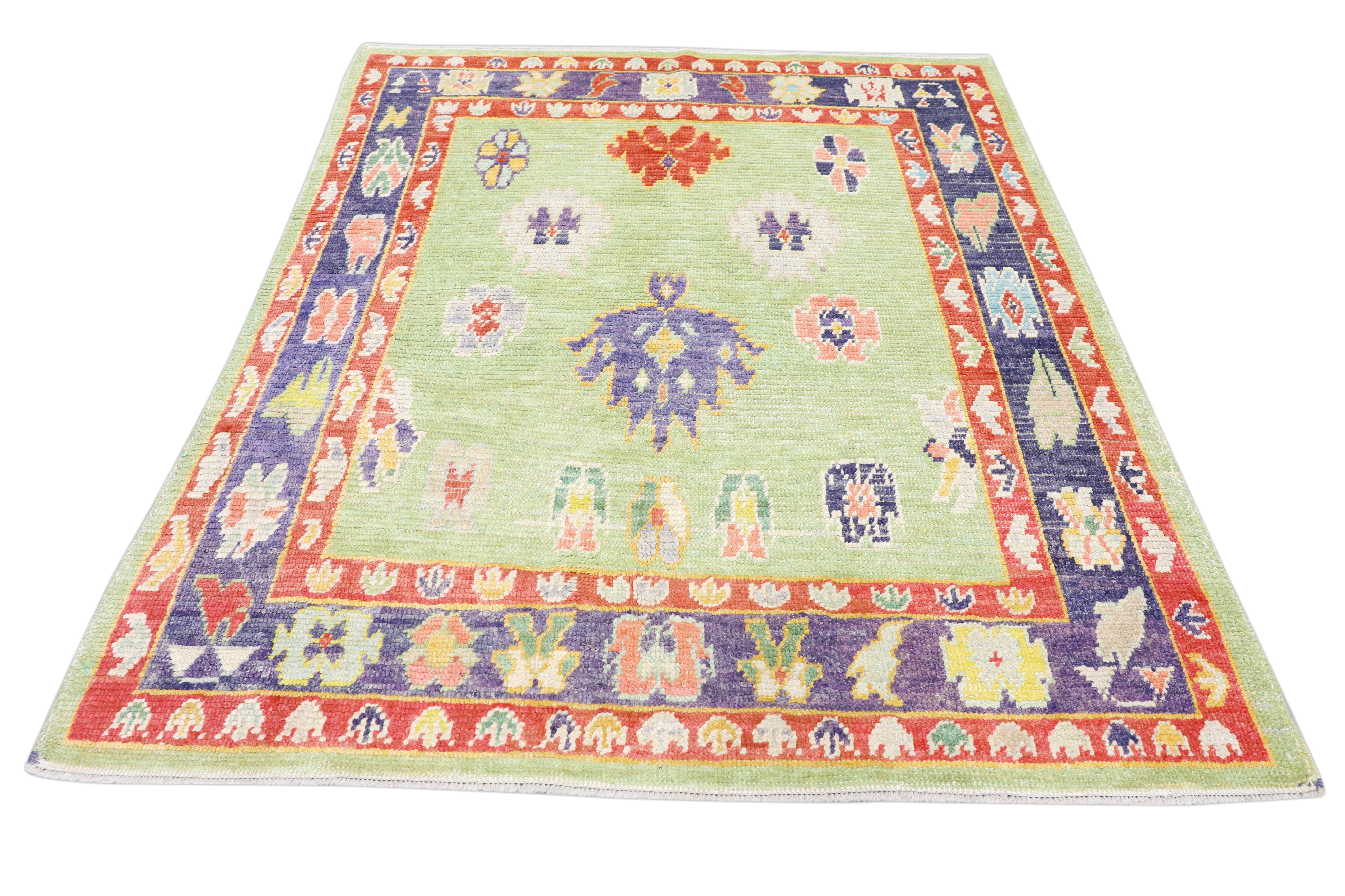 Oushak-Teppich Orientalischer handgeknüpfter türkischer Oushak 5'5'