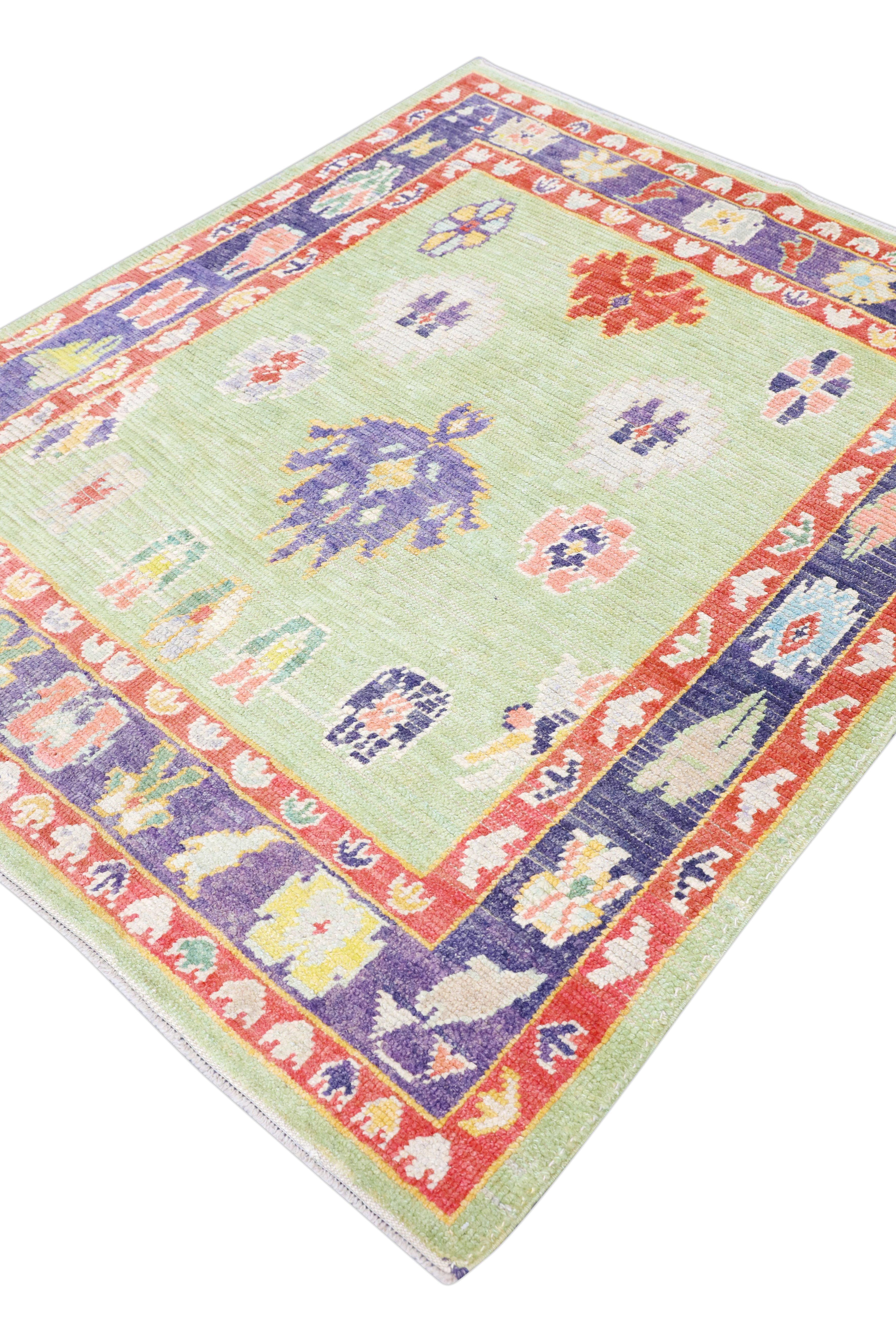 Oushak-Teppich Orientalischer handgeknüpfter türkischer Oushak 5'5'