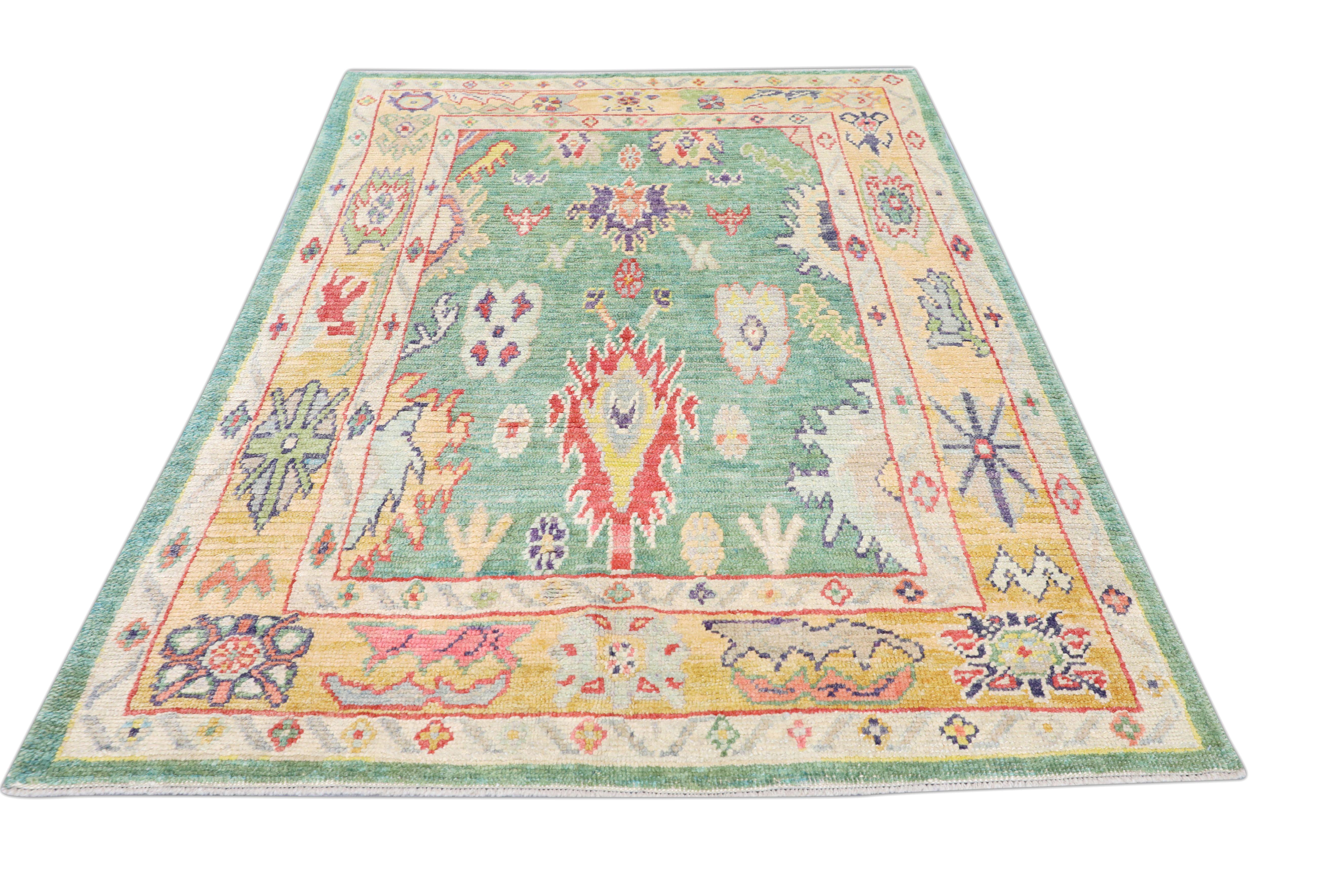Oushak-Teppich Orientalischer handgeknüpfter türkischer Oushak 5'5' x 7'7
