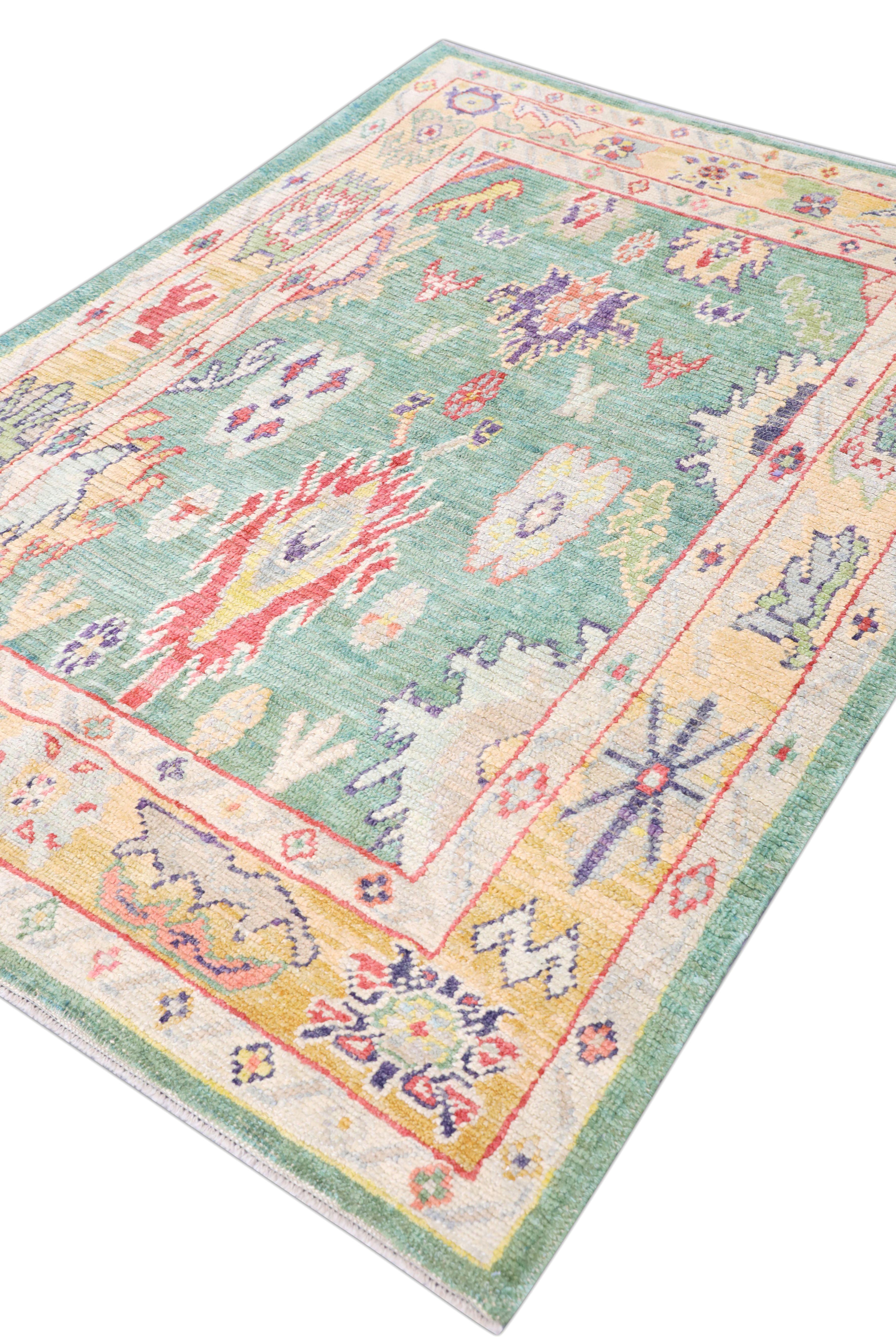 Oushak-Teppich Orientalischer handgeknüpfter türkischer Oushak 5'5' x 7'7