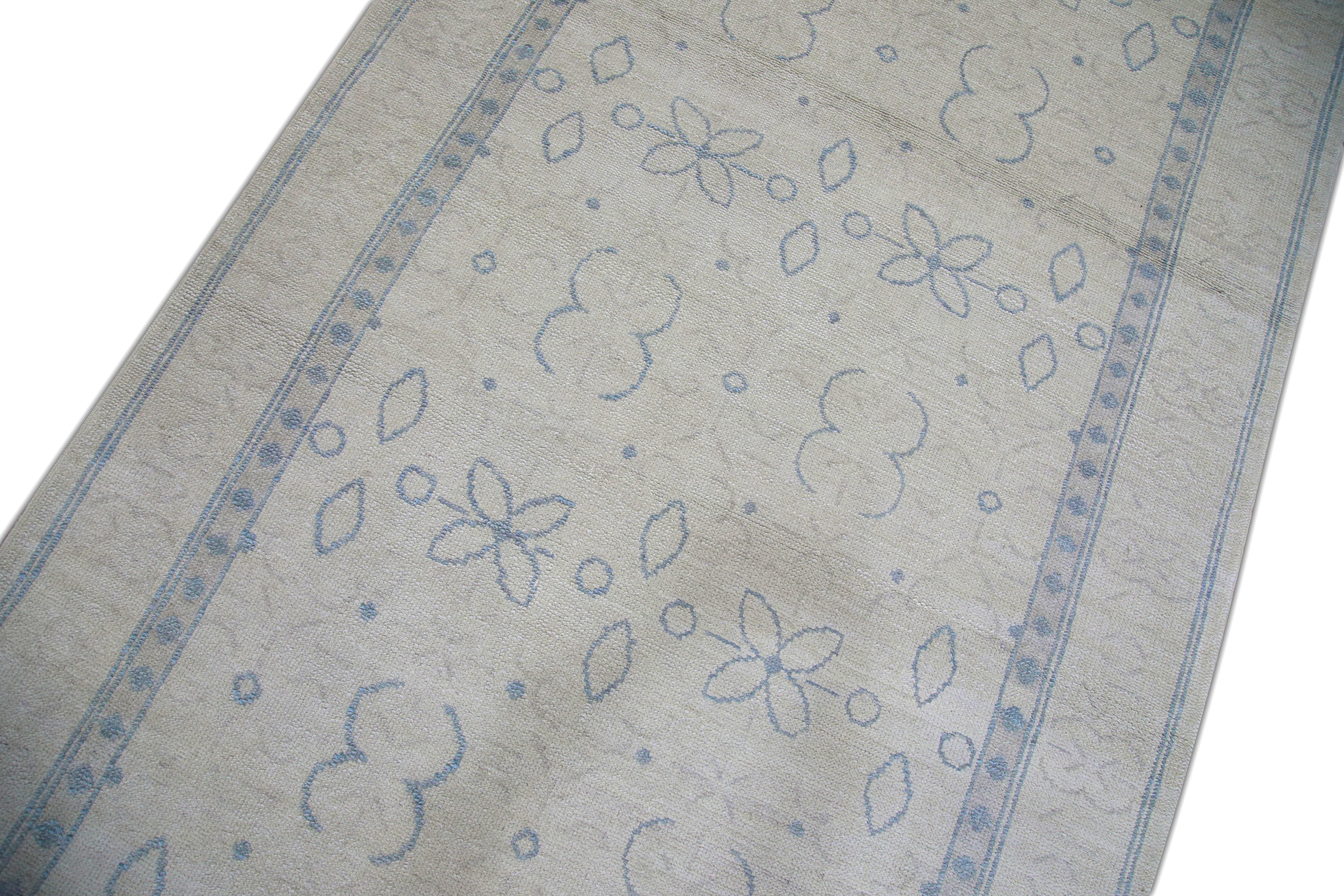 Alfombra Oushak Oriental Anudada a Mano Turca Oushak 5'6