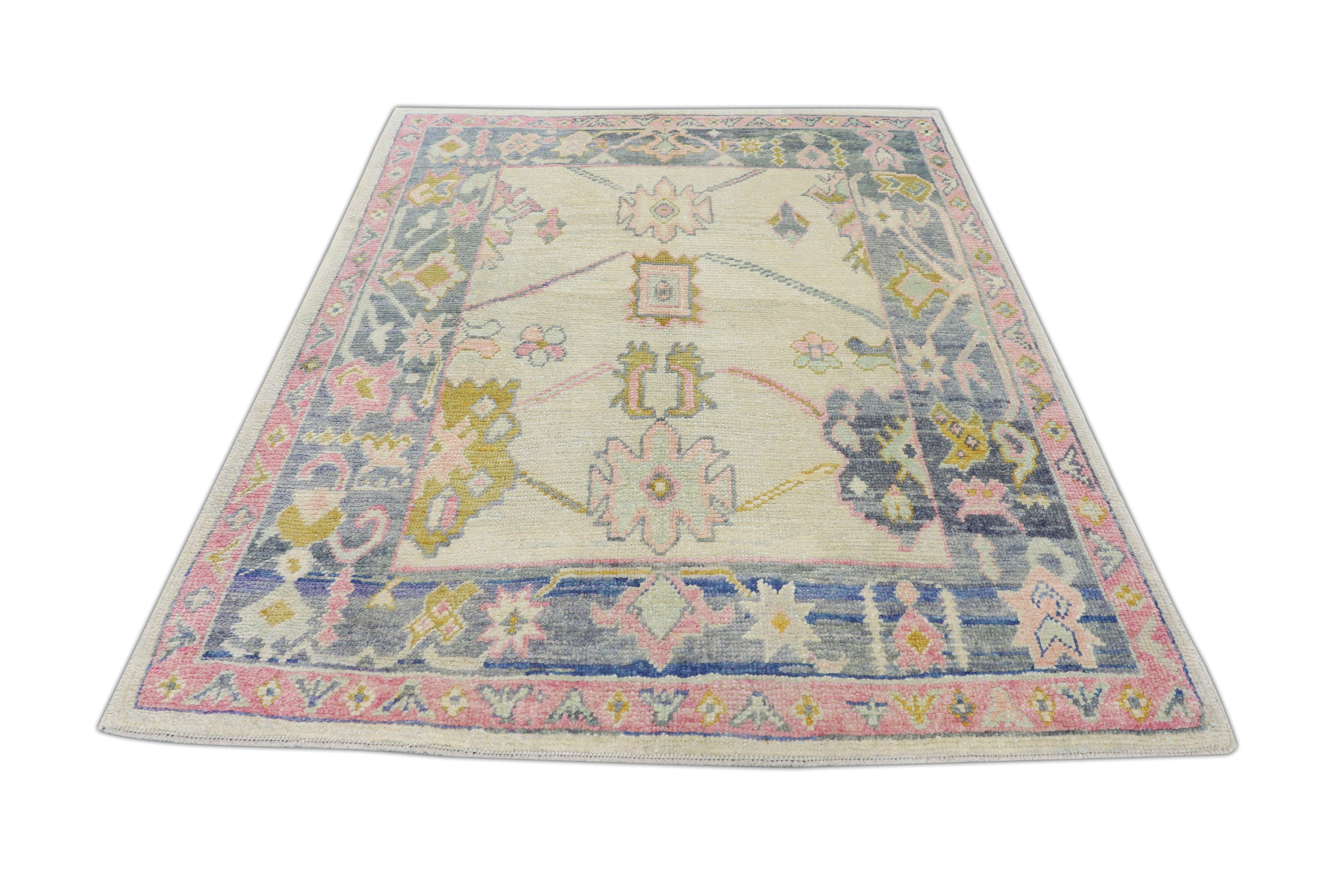 Oushak-Teppich Orientalischer handgeknüpfter türkischer Oushak 5'8