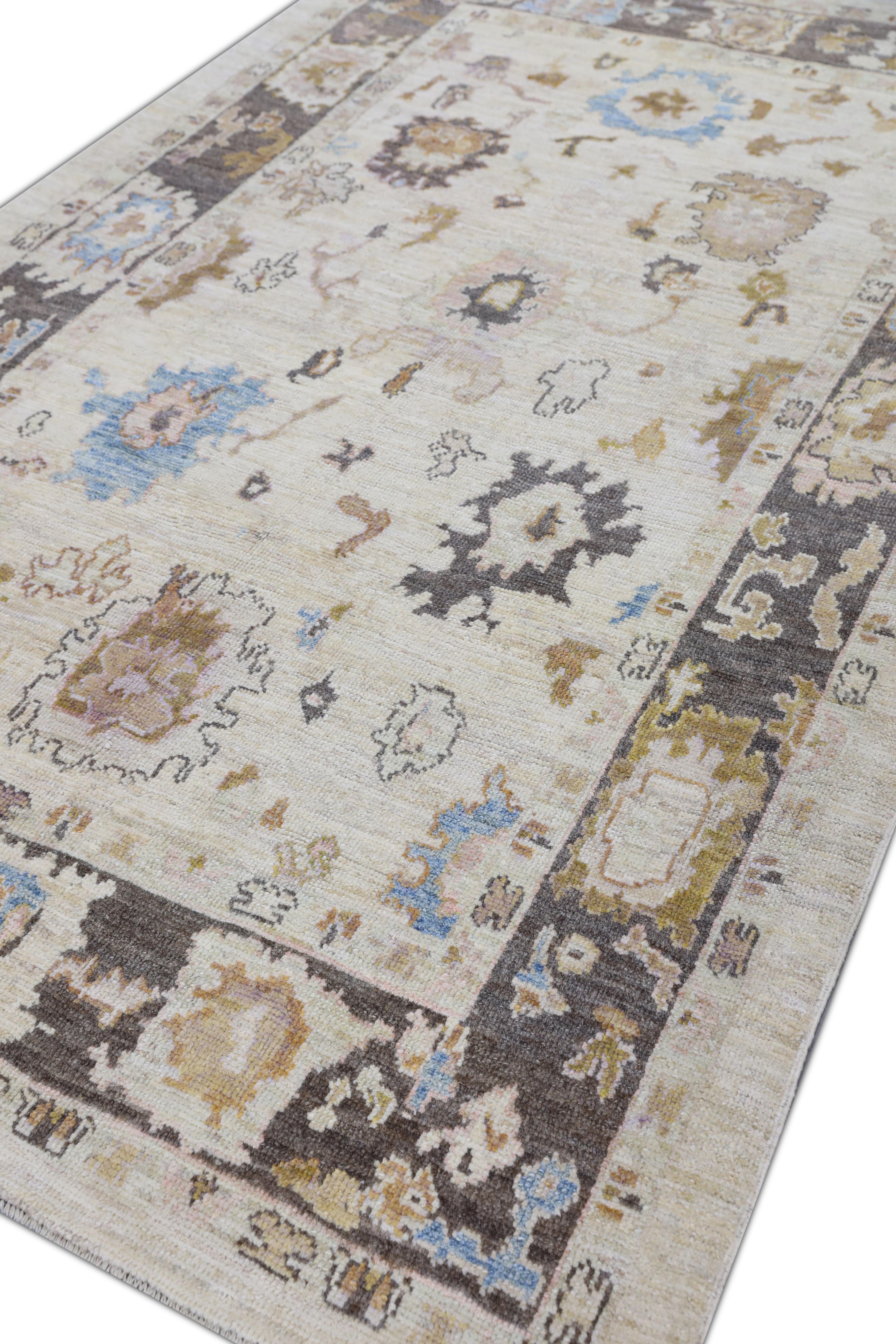 Oushak Rug Oriental Hand Knotted Turkish Oushak 5'9
