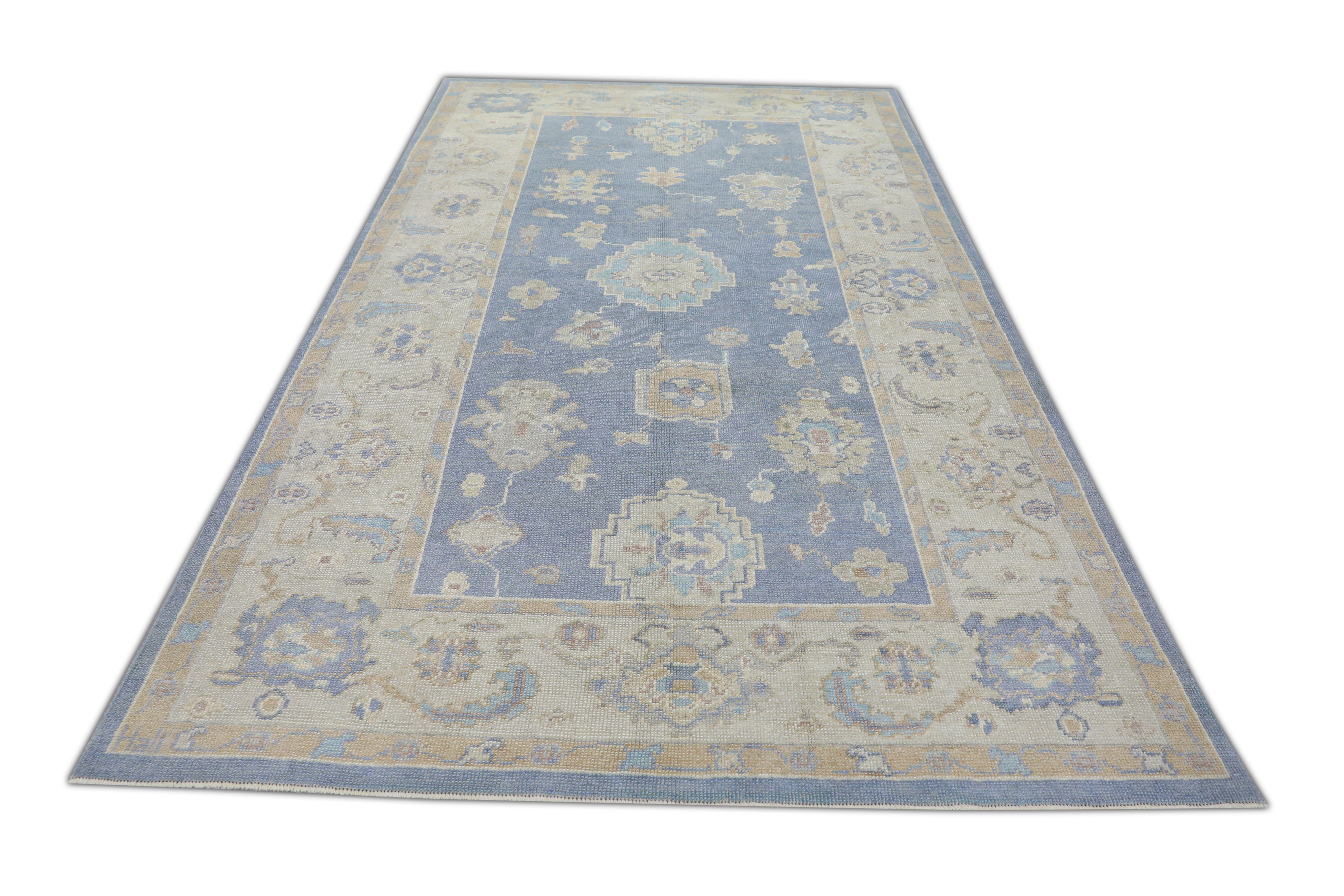 Alfombra Oushak Oriental Anudada a Mano Turca Oushak 6' x 9'10