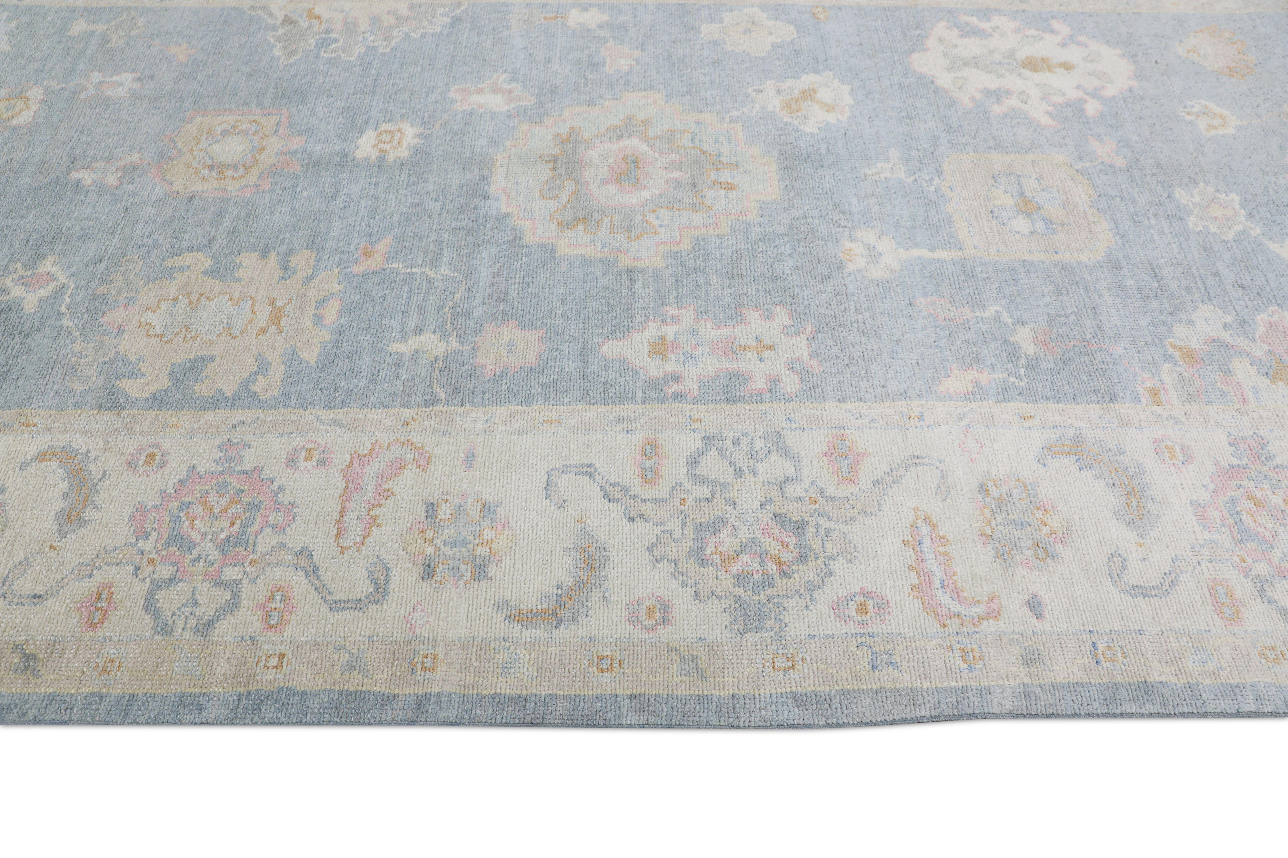 Oushak Rug Oriental Hand Knotted Turkish Oushak 6'2
