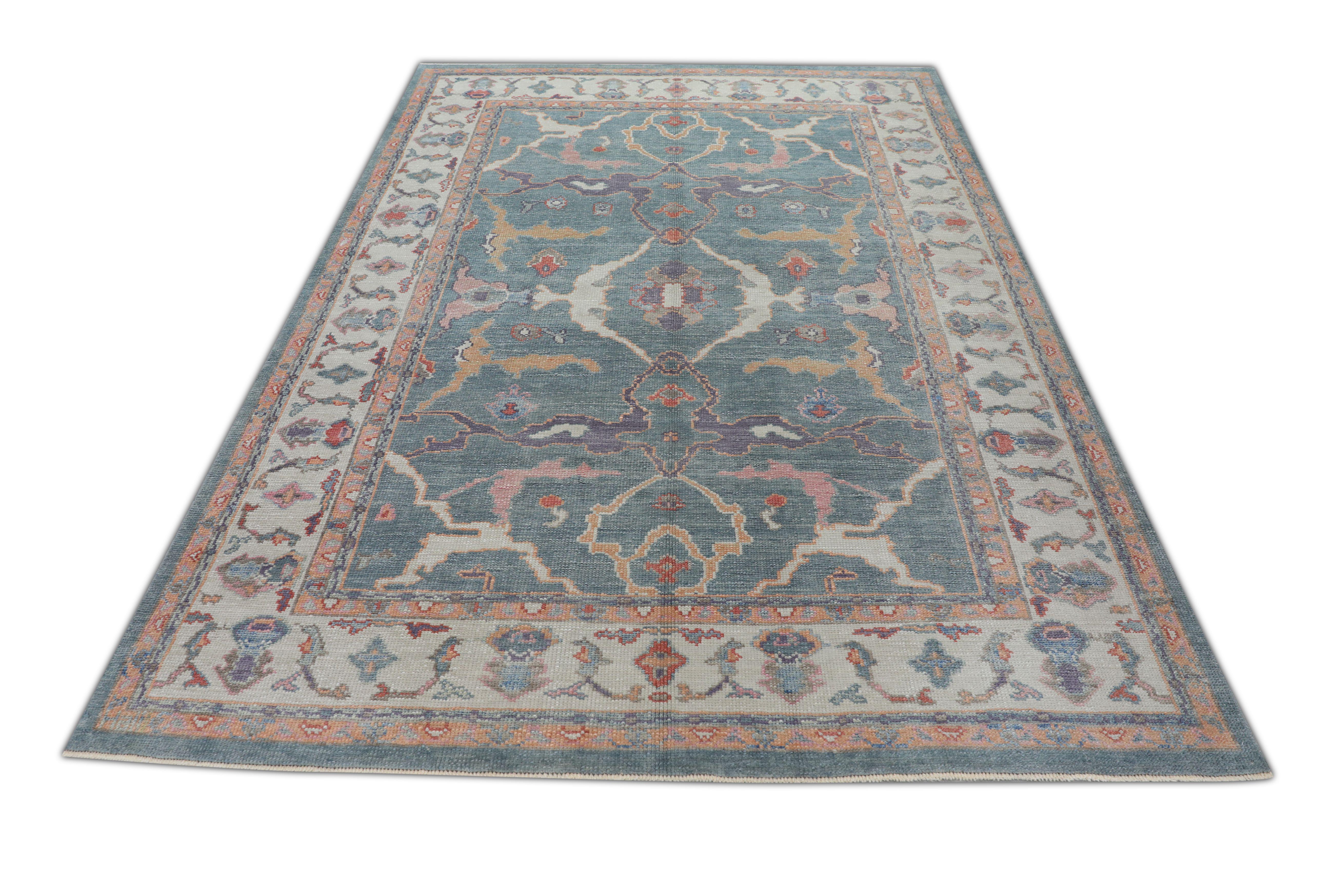 Oushak-Teppich Orientalischer handgeknüpfter türkischer Oushak 6'2