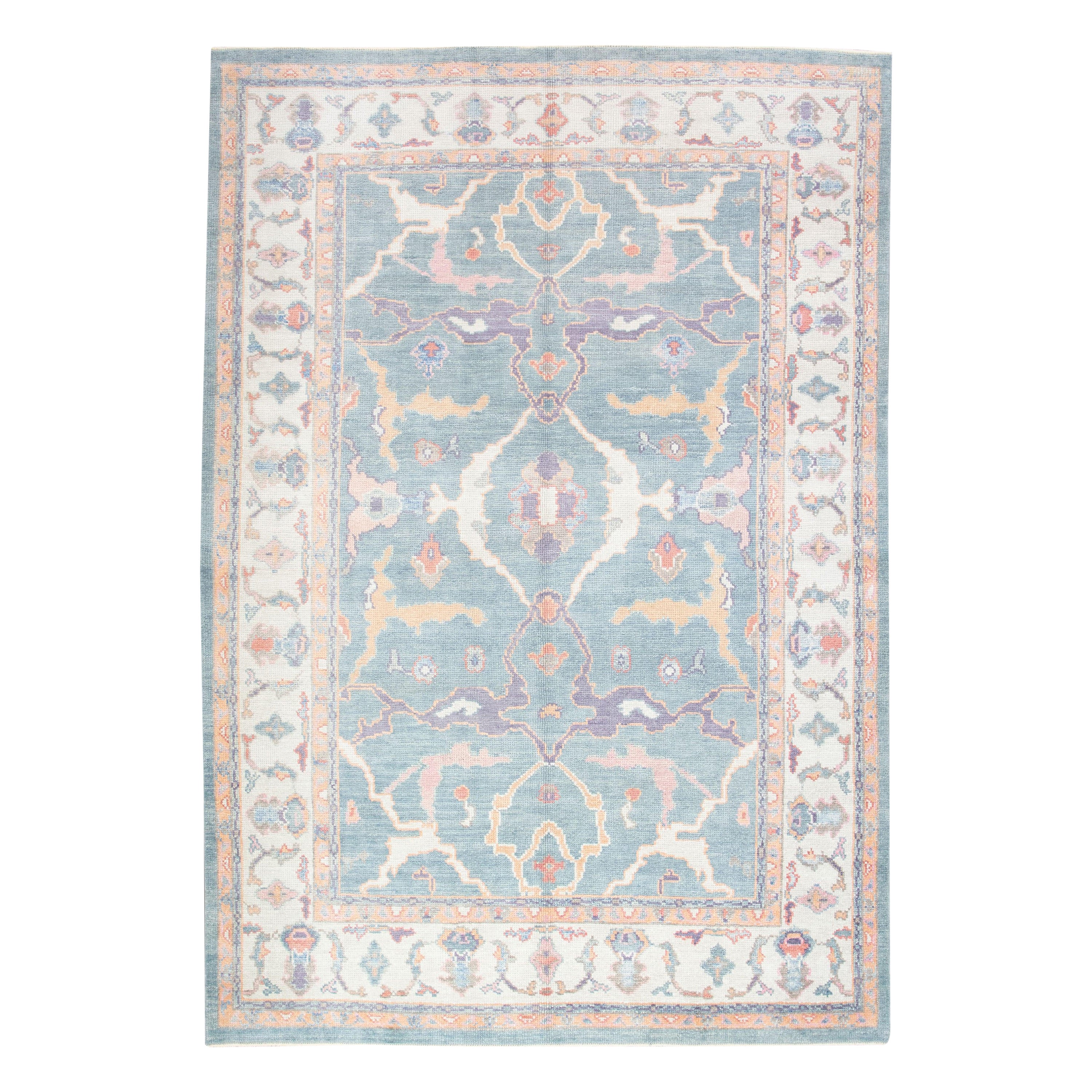Oushak-Teppich Orientalischer handgeknüpfter türkischer Oushak 6'2" x 8'9" #2948