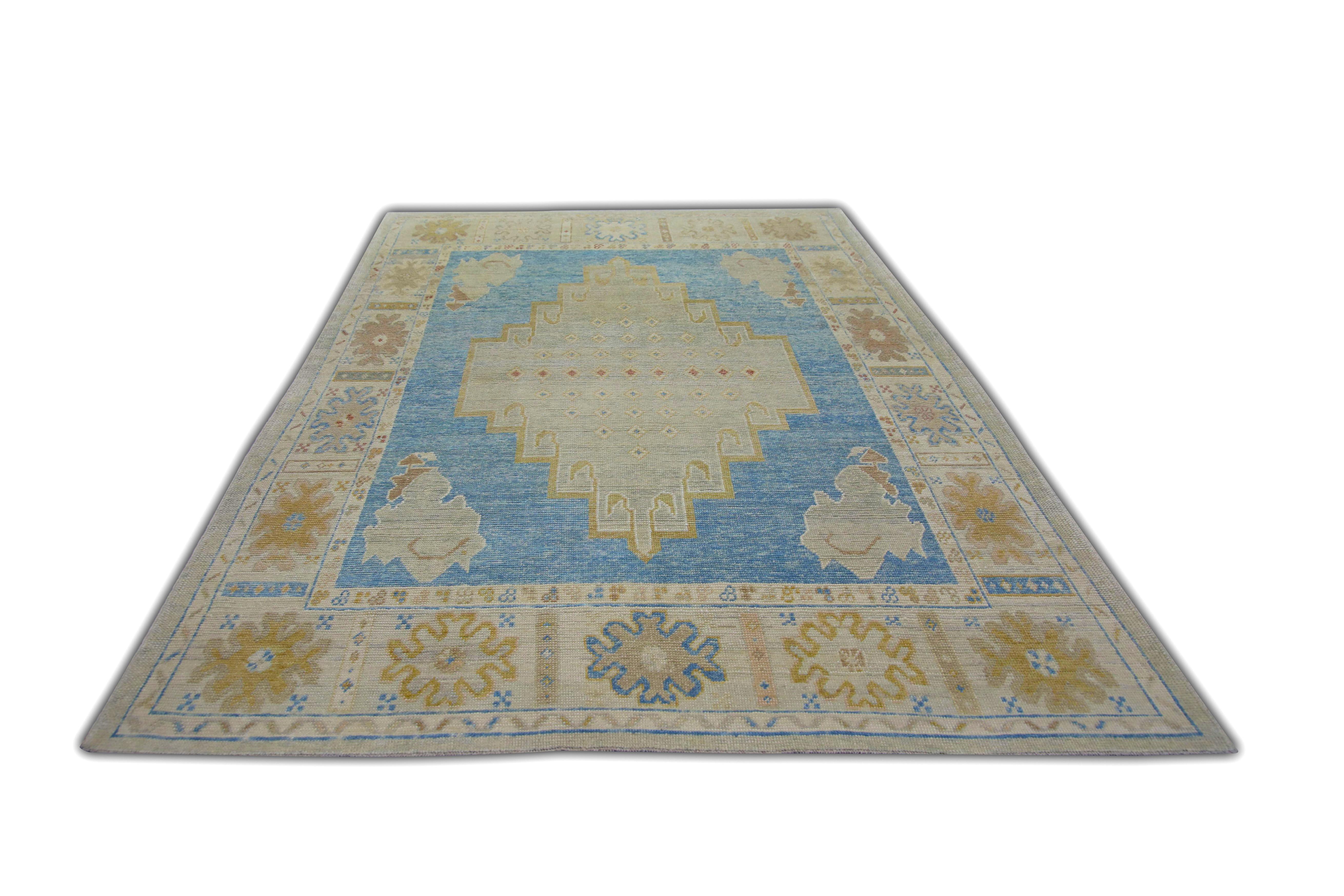 Oushak-Teppich Orientalischer handgeknüpfter türkischer Oushak 6'2