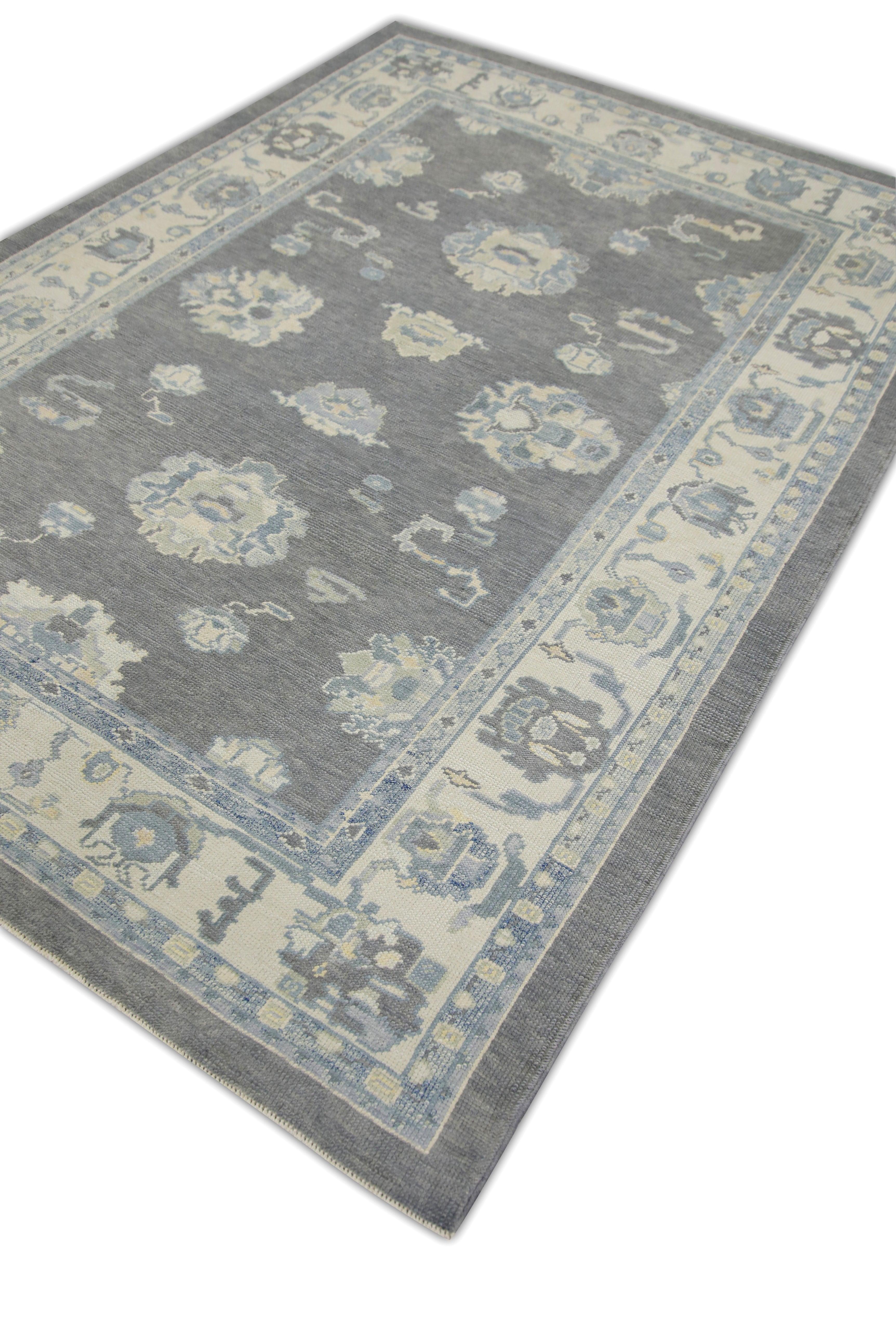 Oushak Rug Oriental Hand Knotted Turkish Oushak 6'3