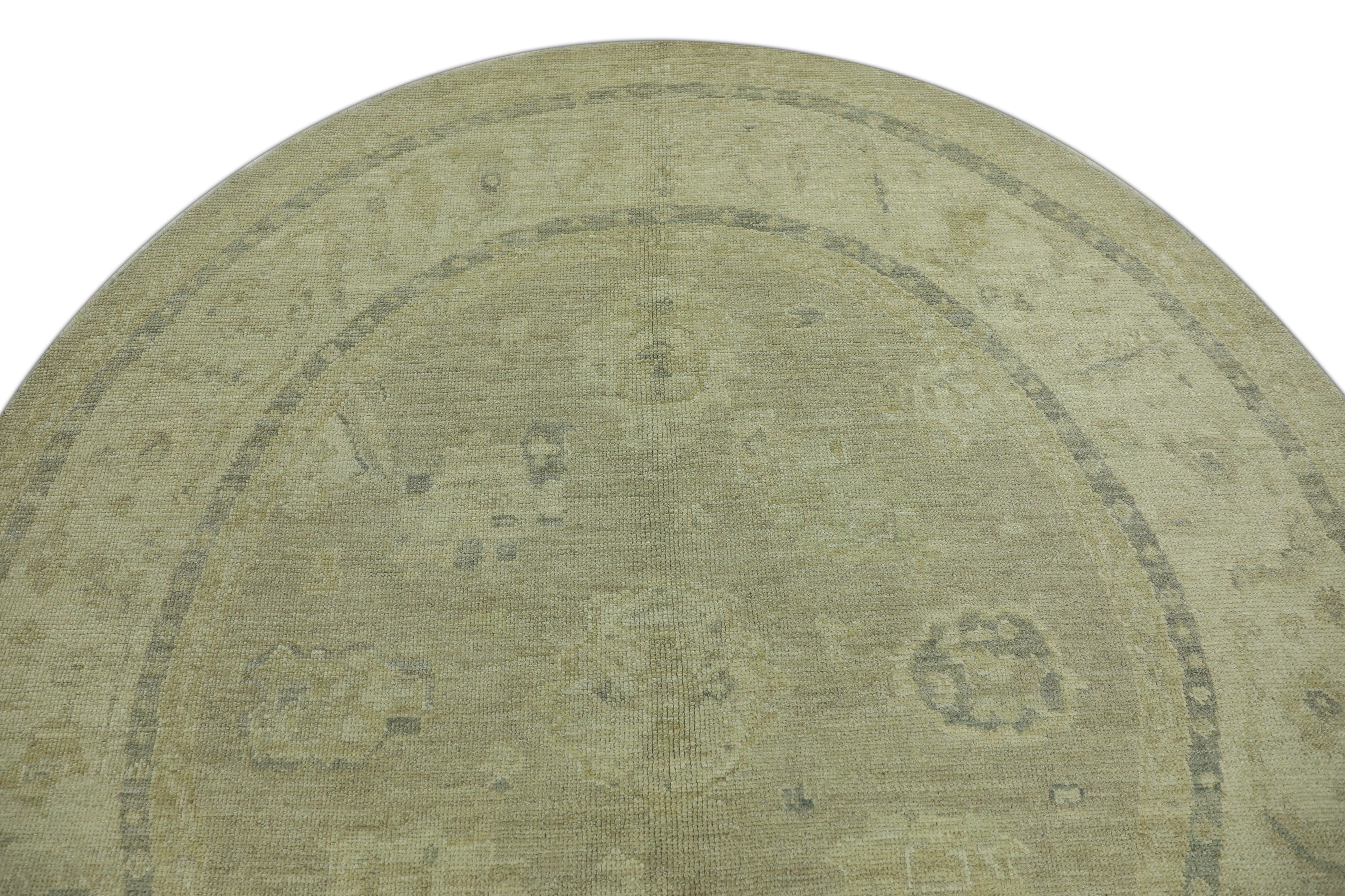 Oushak Rug Oriental Hand Knotted Turkish Oushak 6'9