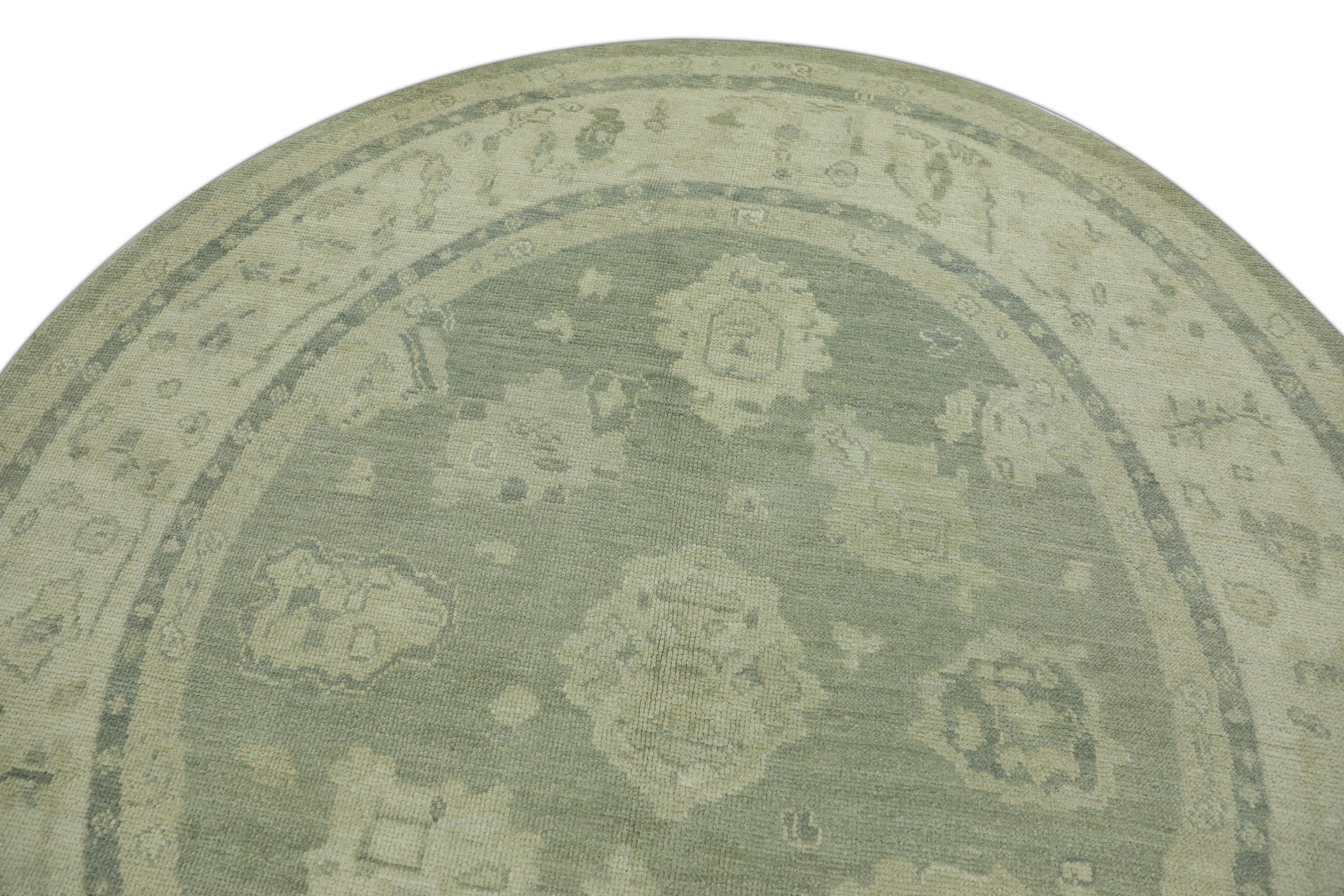 Oushak Rug Oriental Hand Knotted Turkish Oushak 6'9