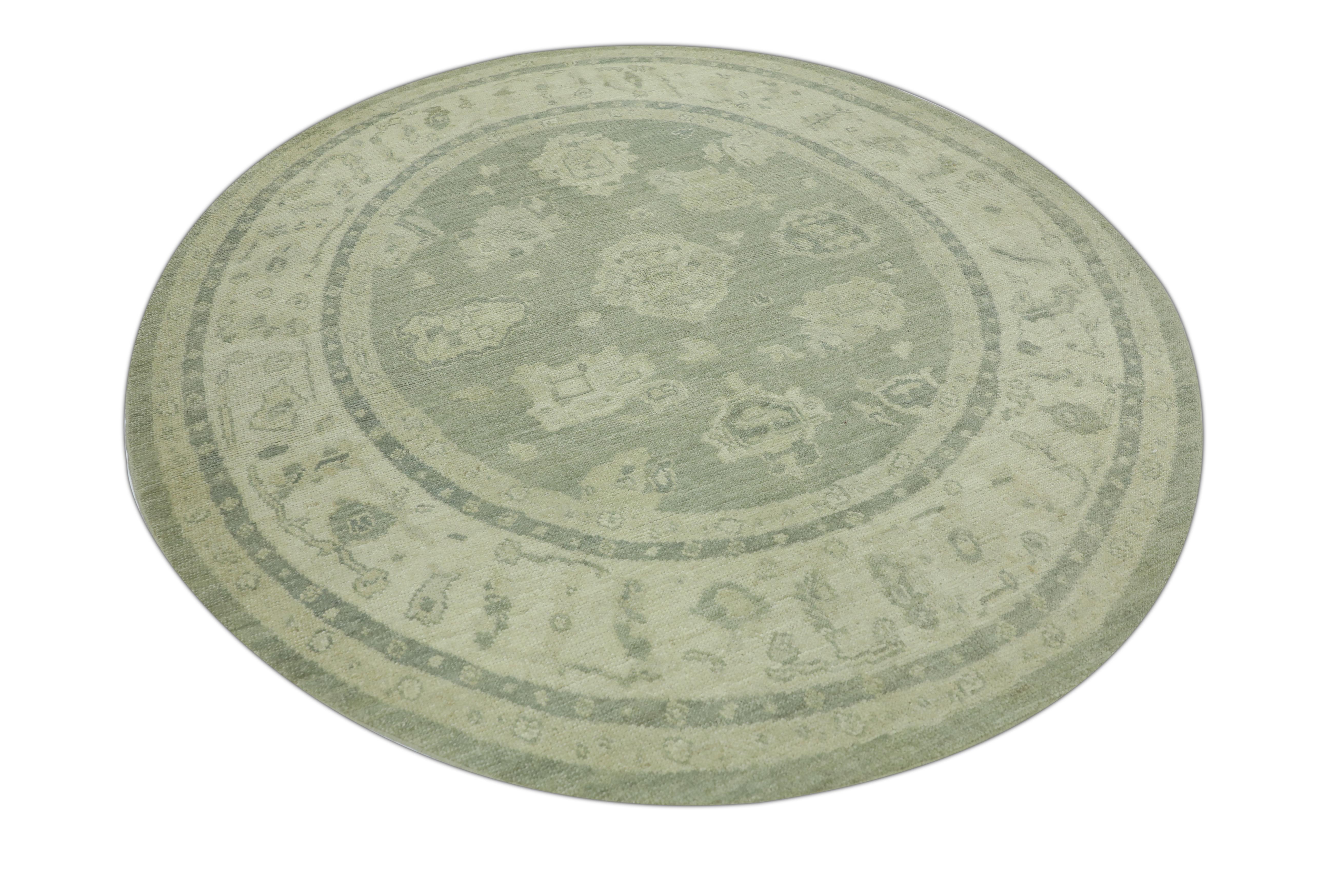 Oushak Rug Oriental Hand Knotted Turkish Oushak 6'9