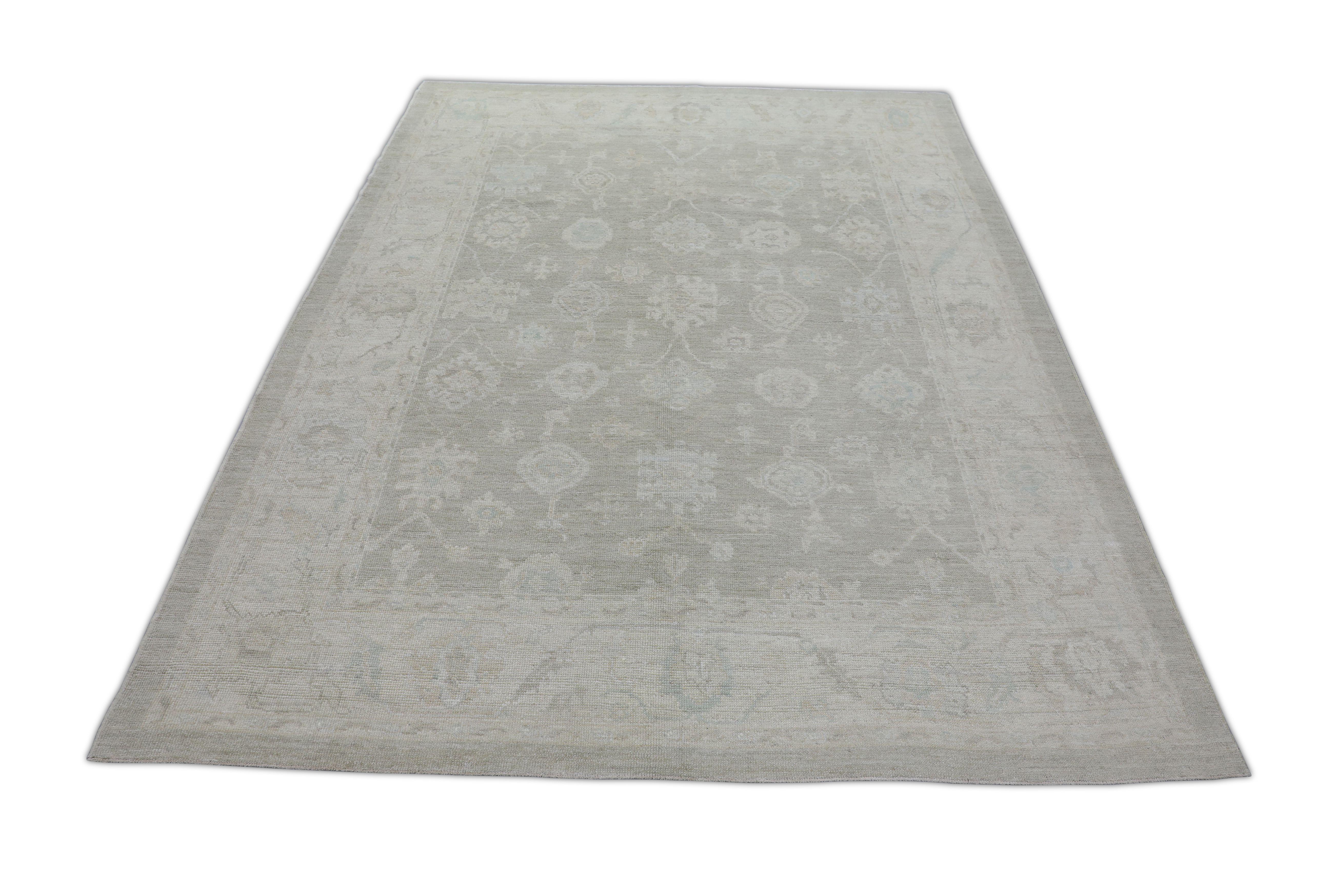 Oushak-Teppich Orientalischer handgeknüpfter türkischer Oushak 7'11